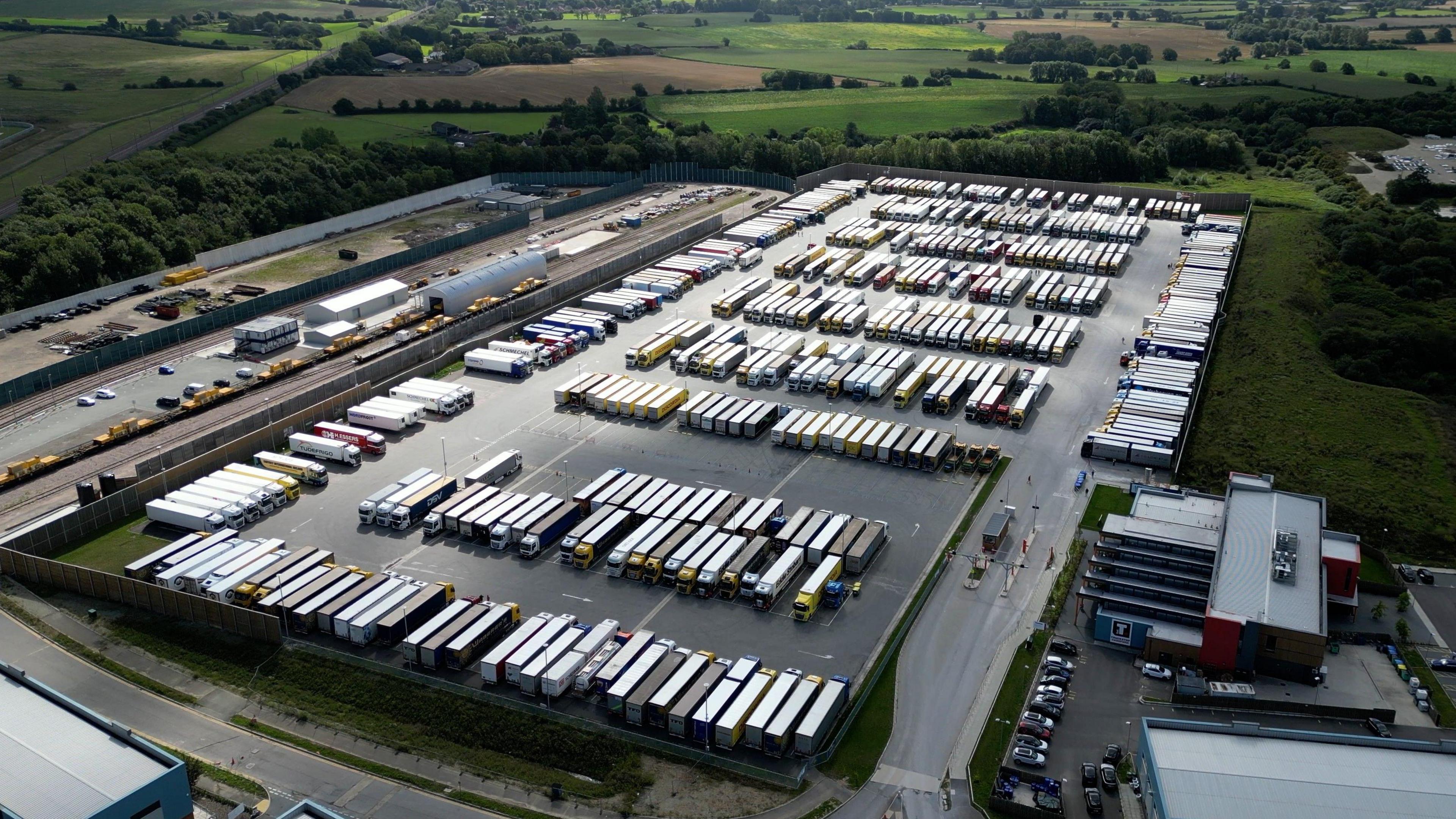 Aerial view of Ashford International Truckstop