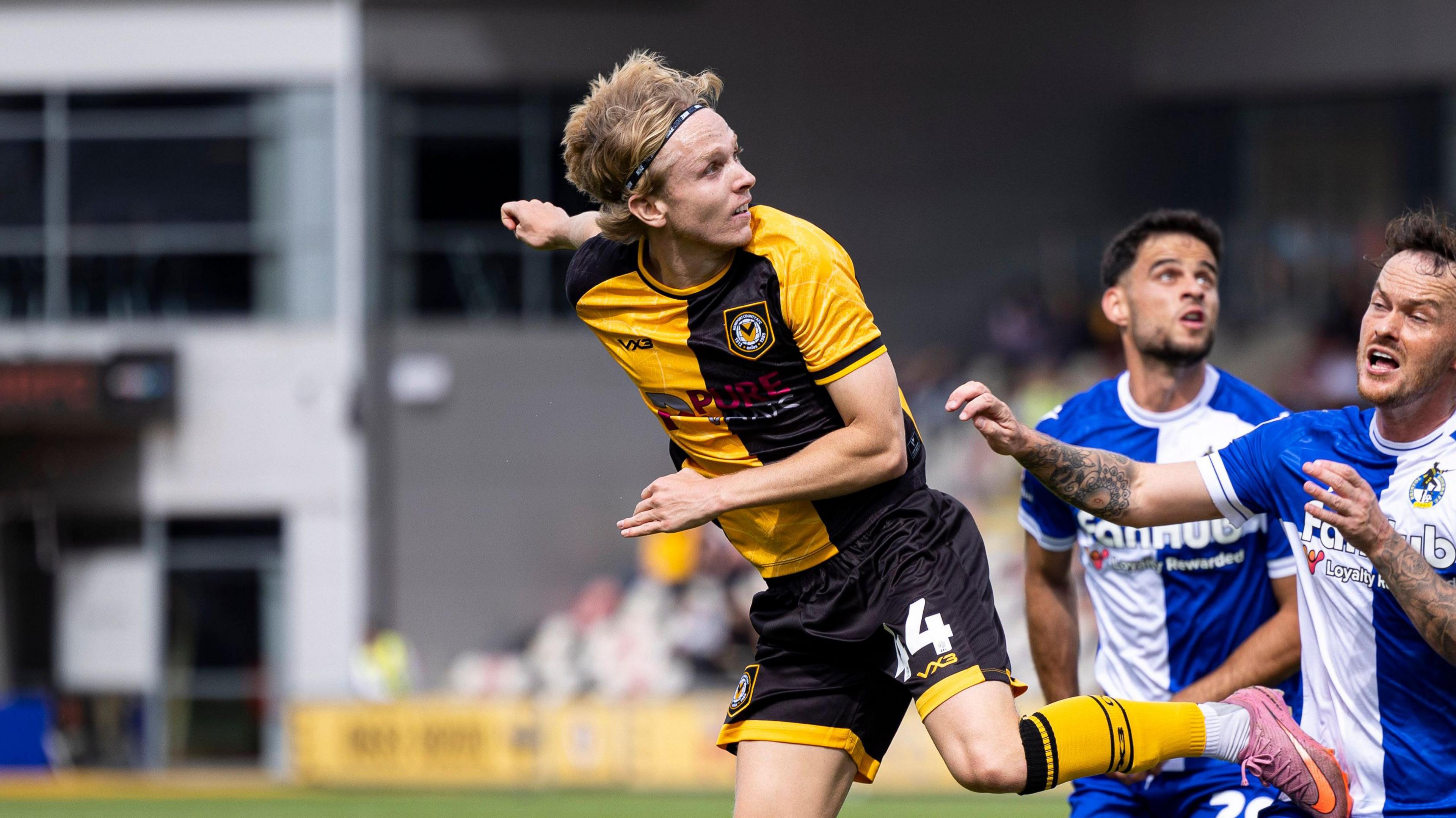 Sammy Braybrooke in action for Newport