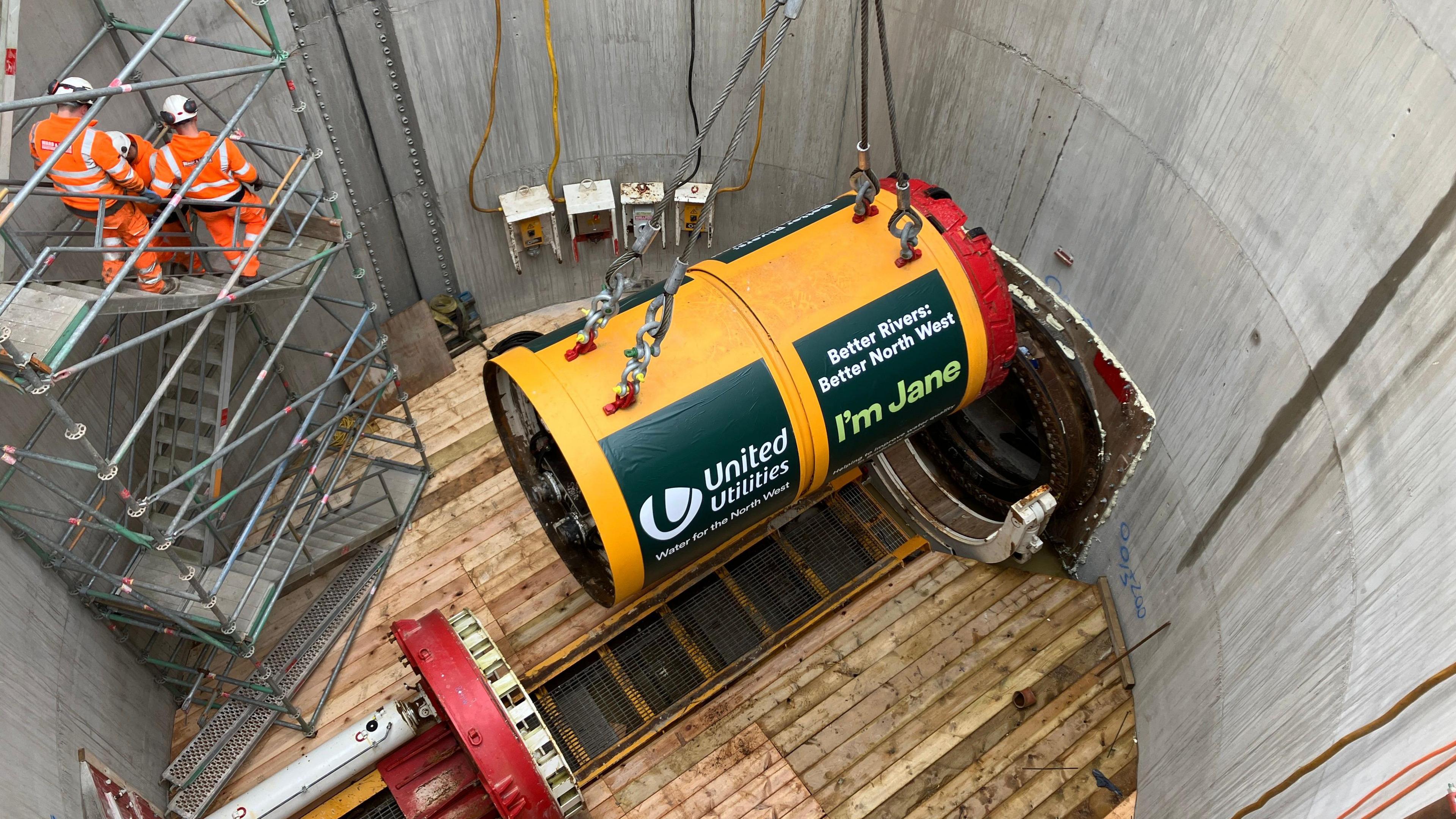 Tunnel boring machine lowered into Bolton storm drain