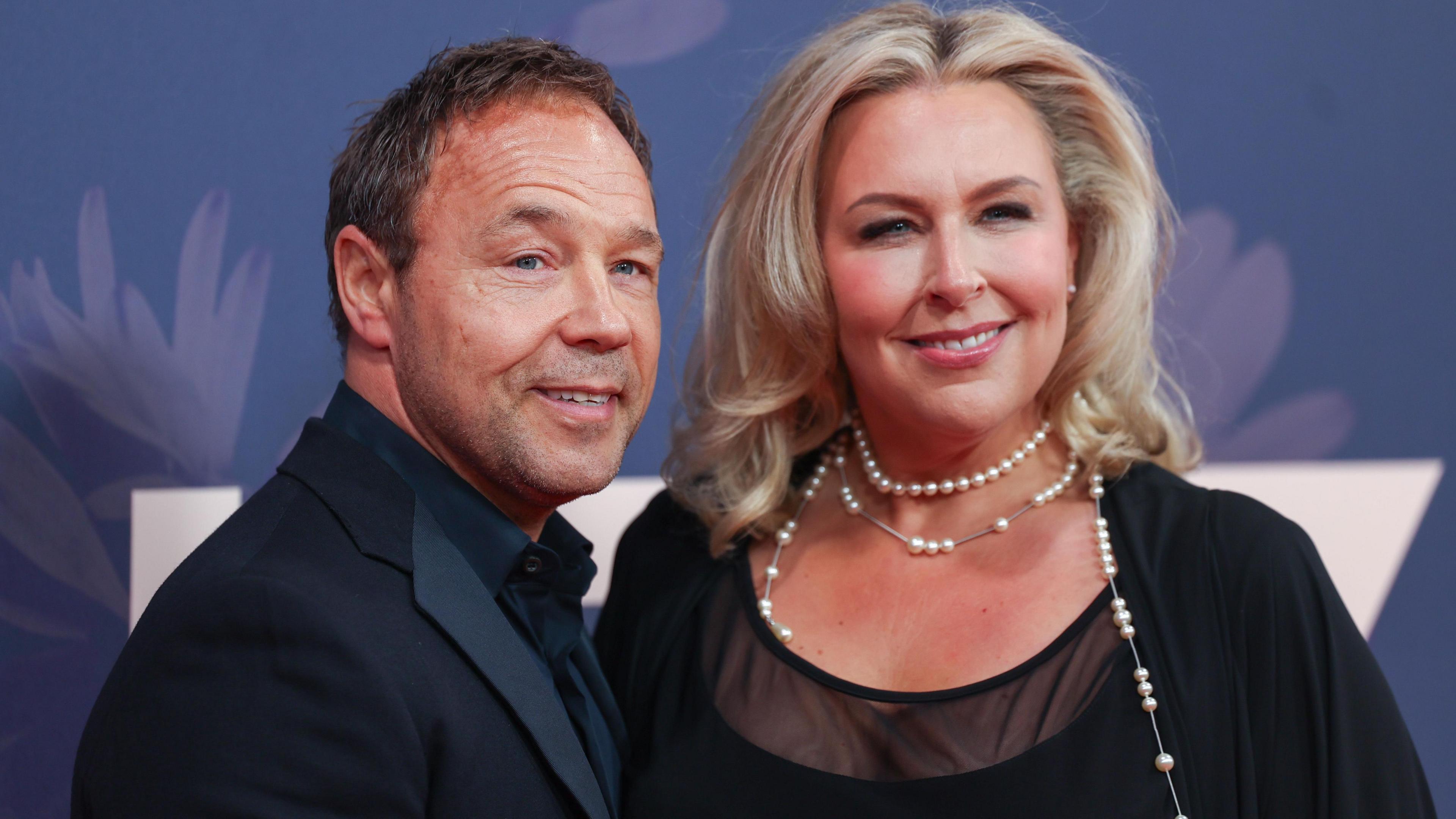 Stephen Graham (L) and his wife Hannah Walters arrive for the world premiere of the movie 'Blitz' and the opening night gala of the BFI London Film Festival at the Royal Festival Hall in London, Britain, 09 October 2024