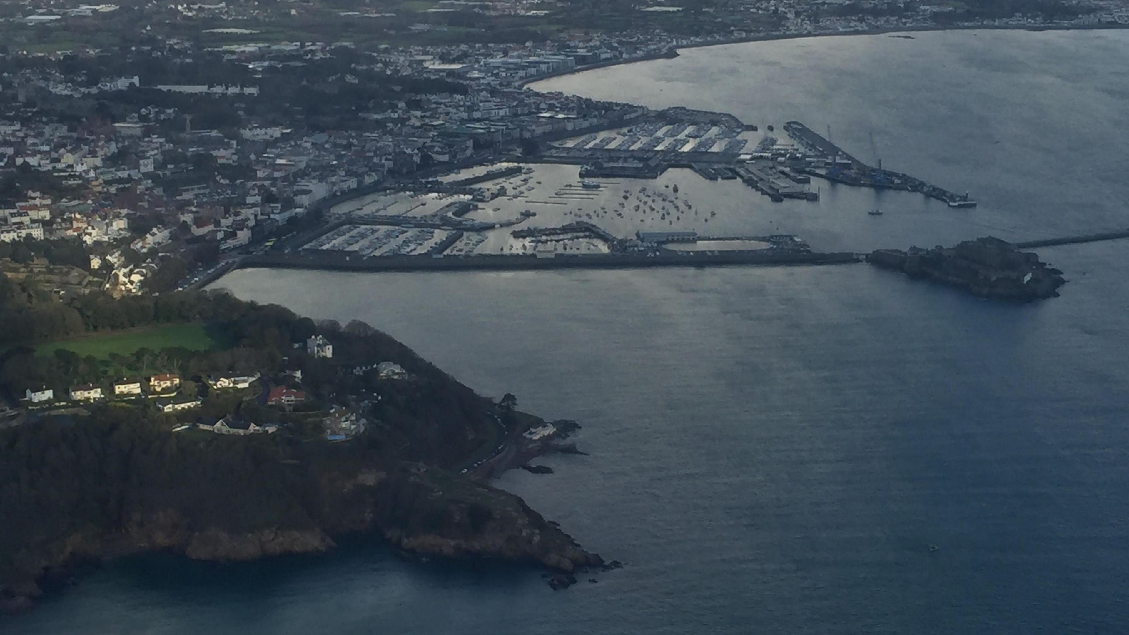 Aerial view of St Peter Port