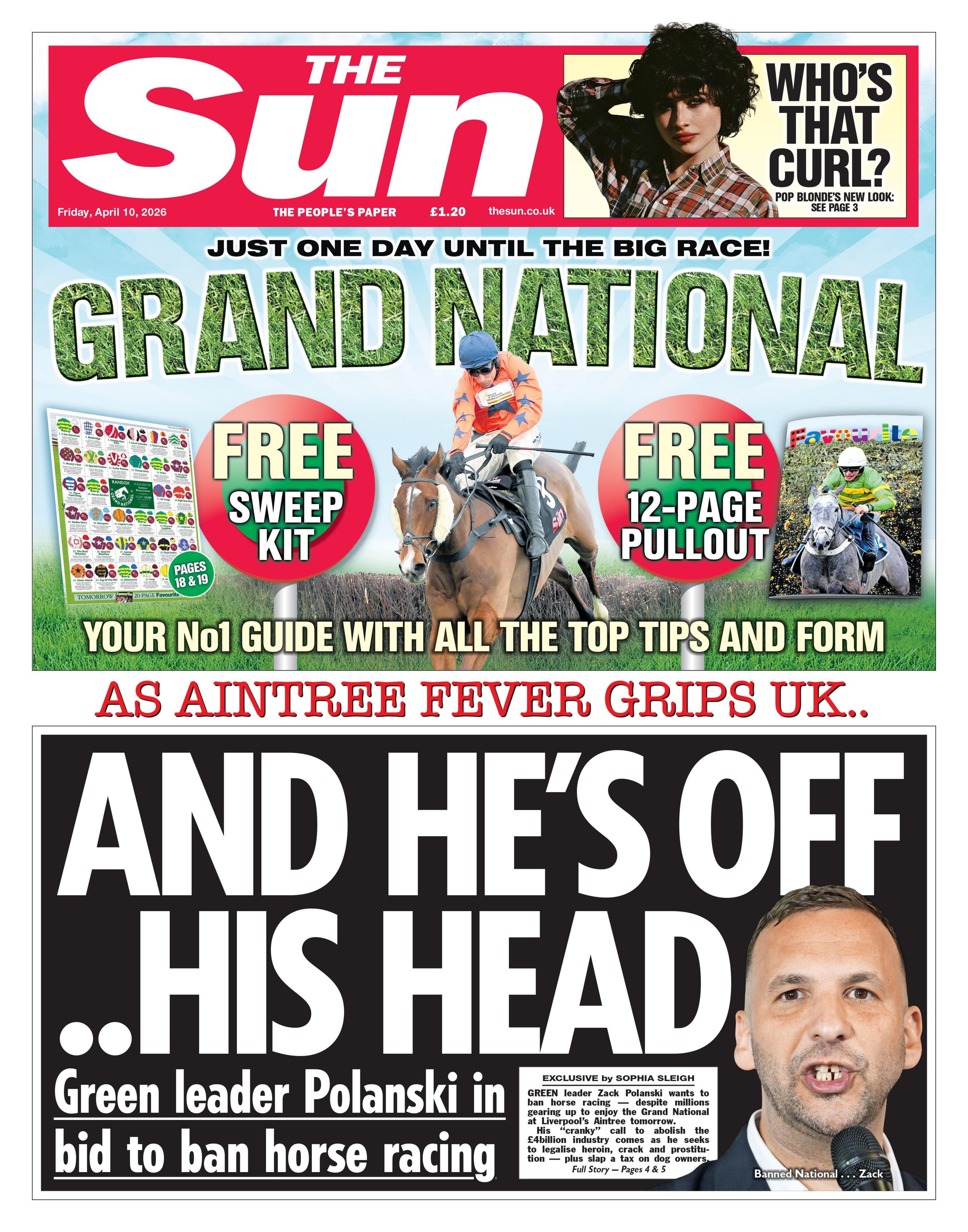 Titulli në faqen e parë të gazetës “The Sun” thotë: “Dhe ai është çmendur...”.