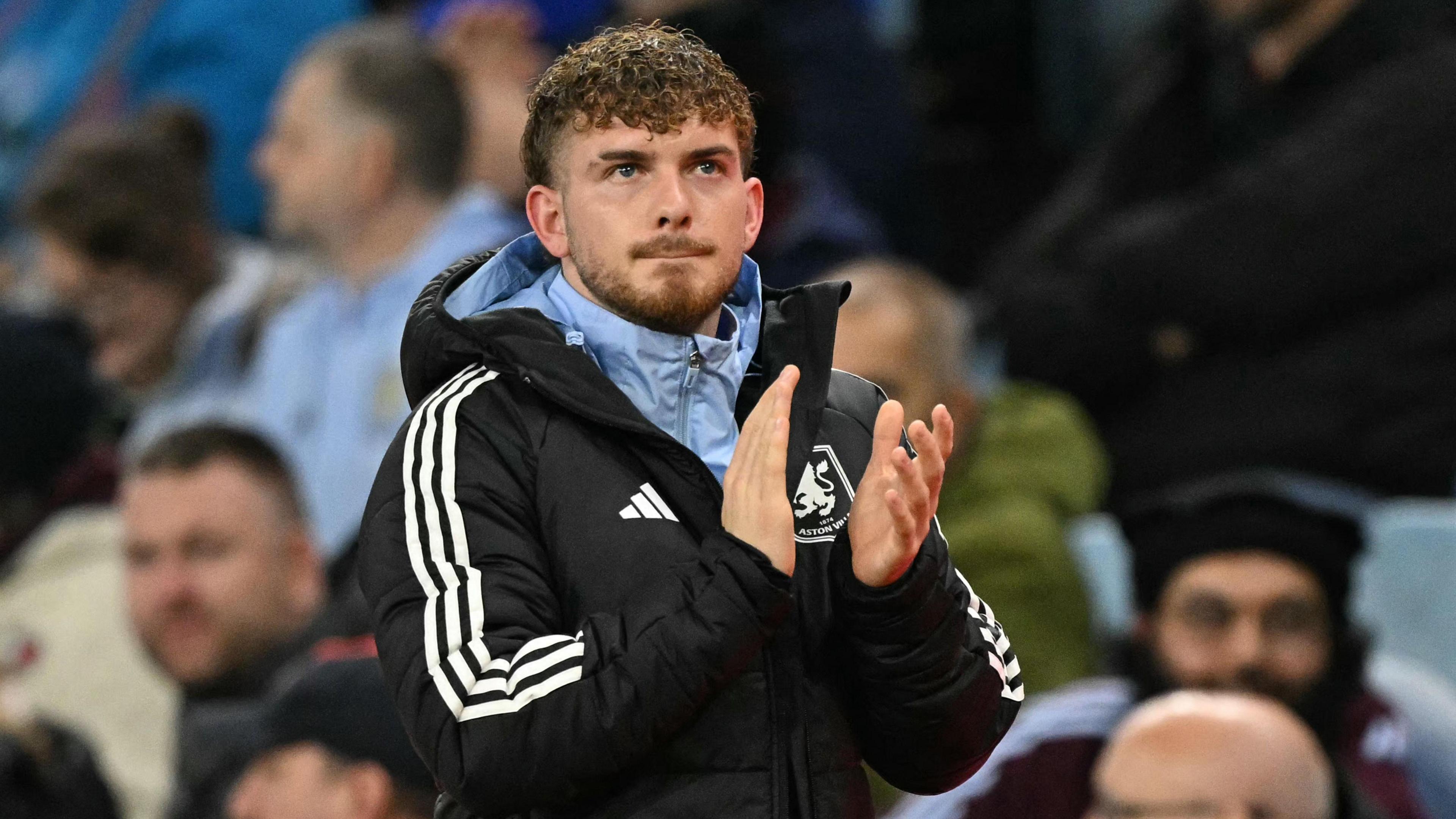 Harvey Elliott applauds Aston Villa fans 