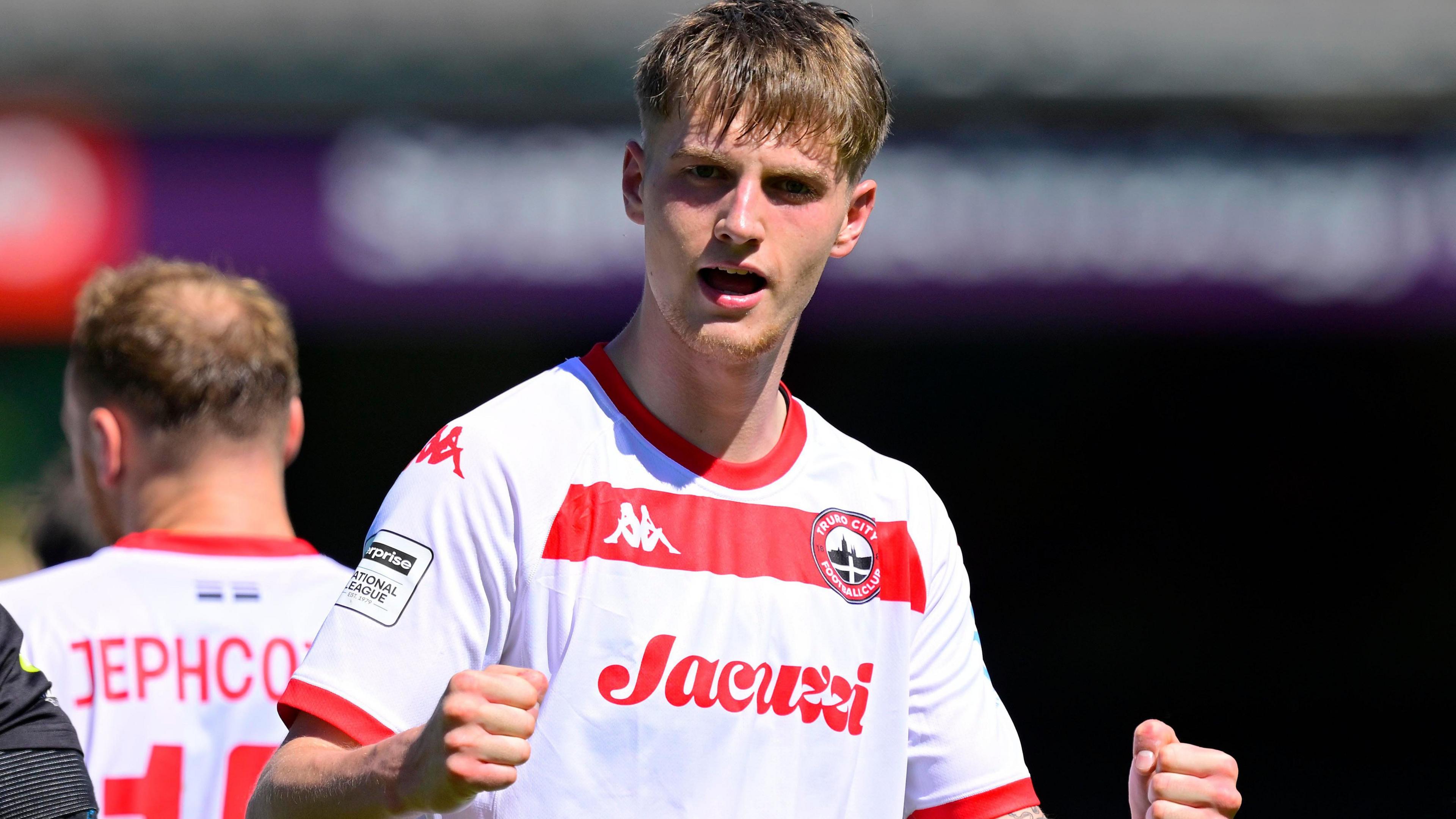 Kieran Wilson celebrates scoring