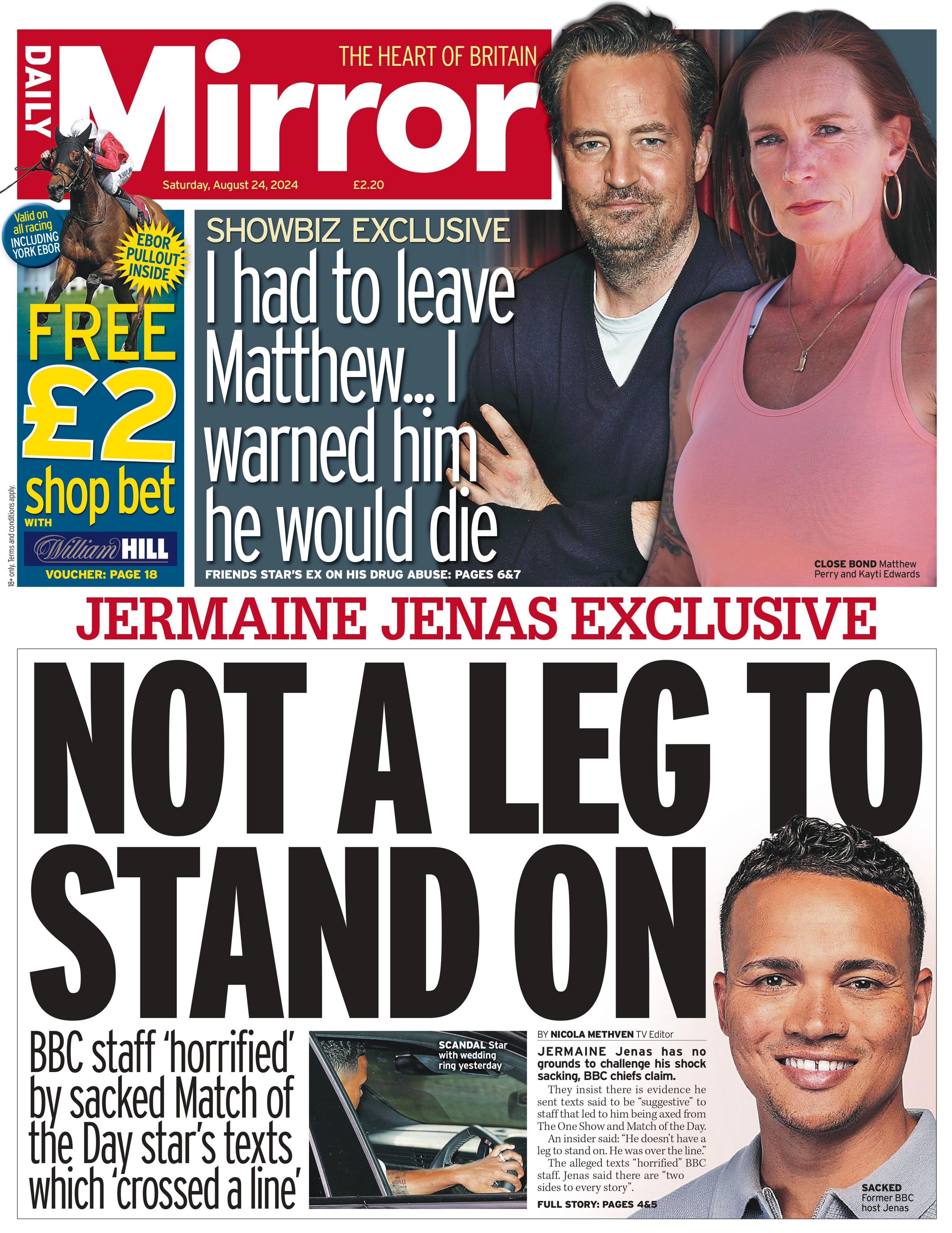 Daily Mirror: Not a leg to stand on