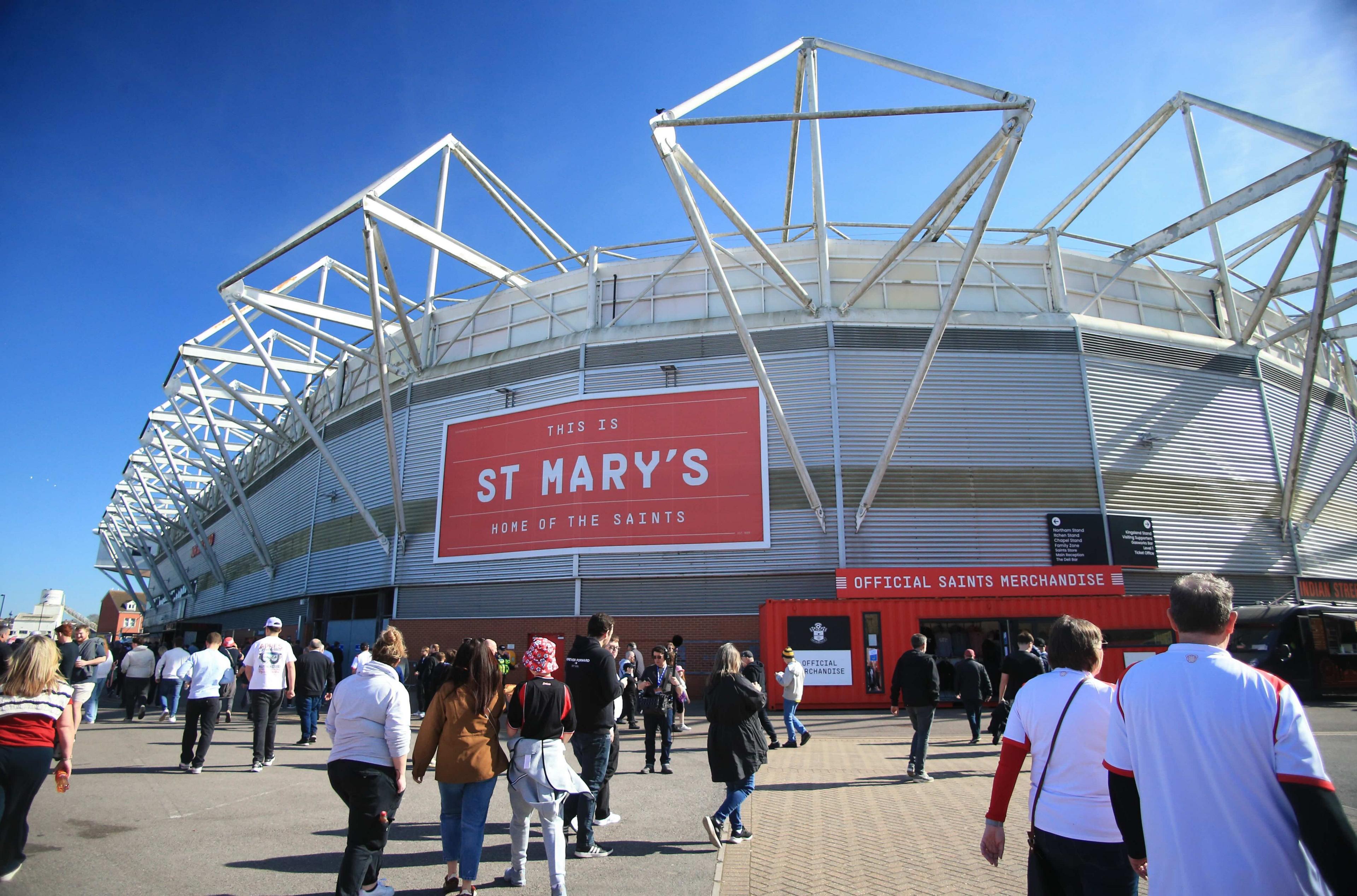 Southampton Football Club stadium St Mary's.