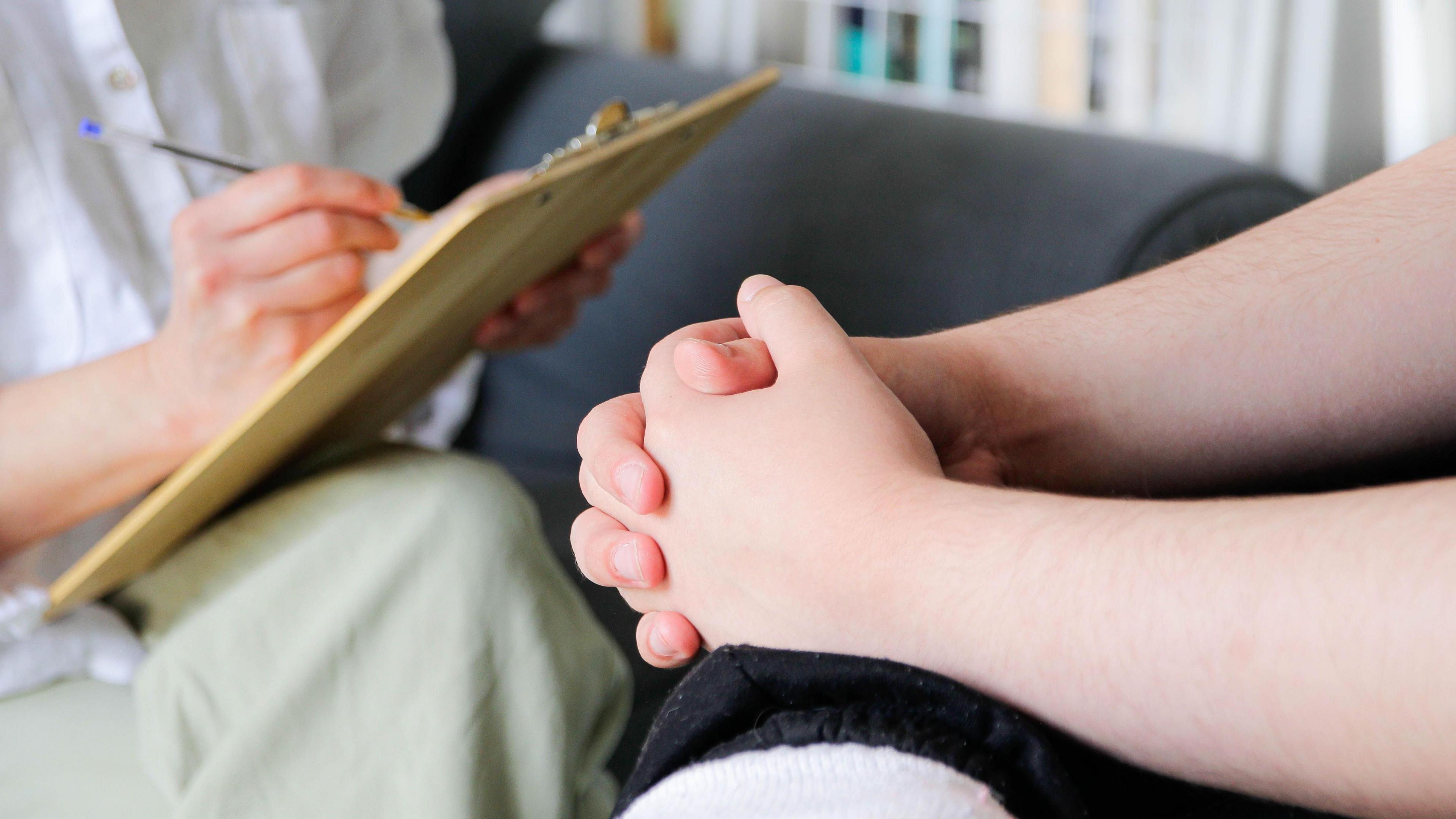 A person being given counselling