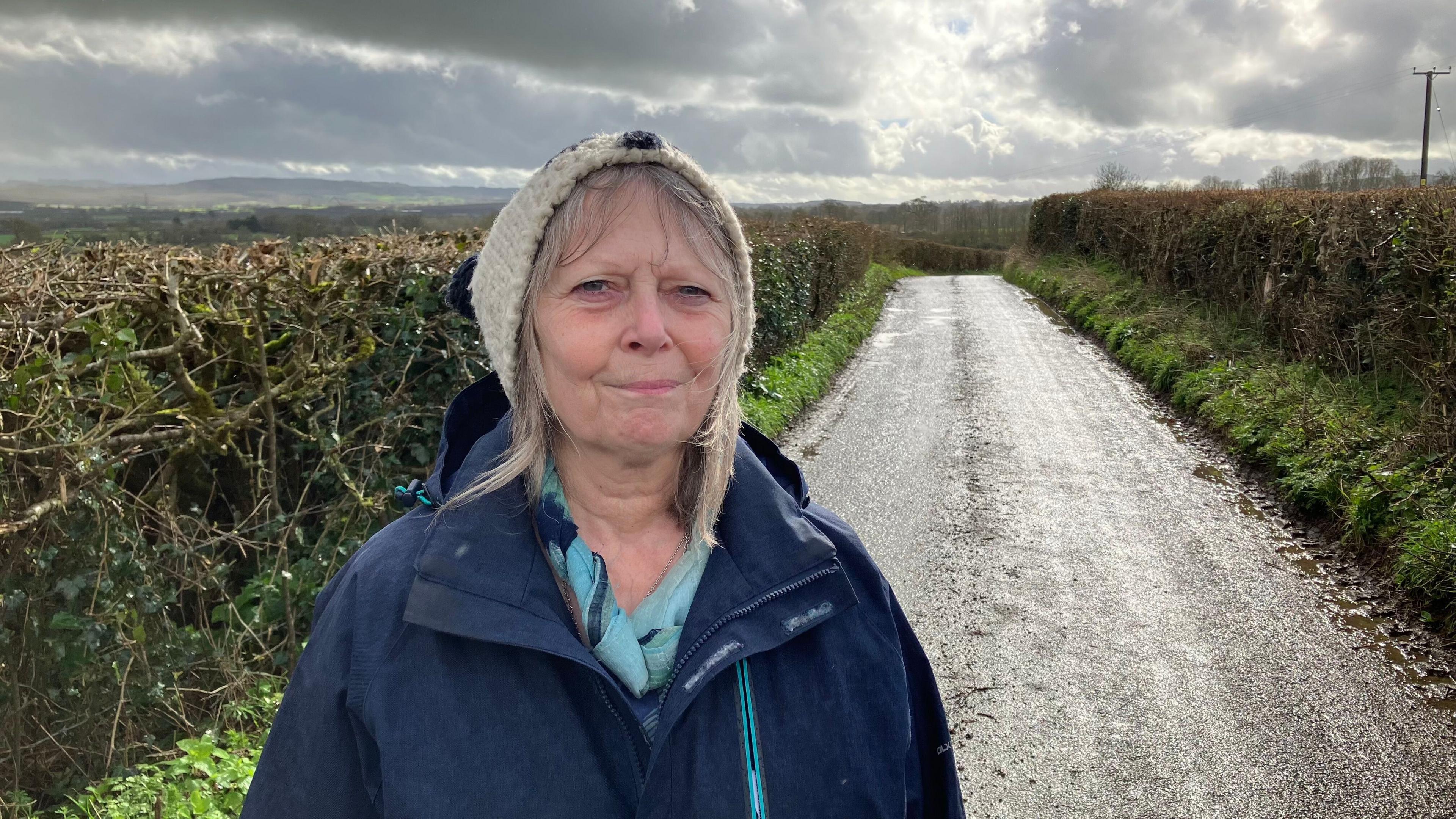 Tina Meldon on the site of the new planned new development