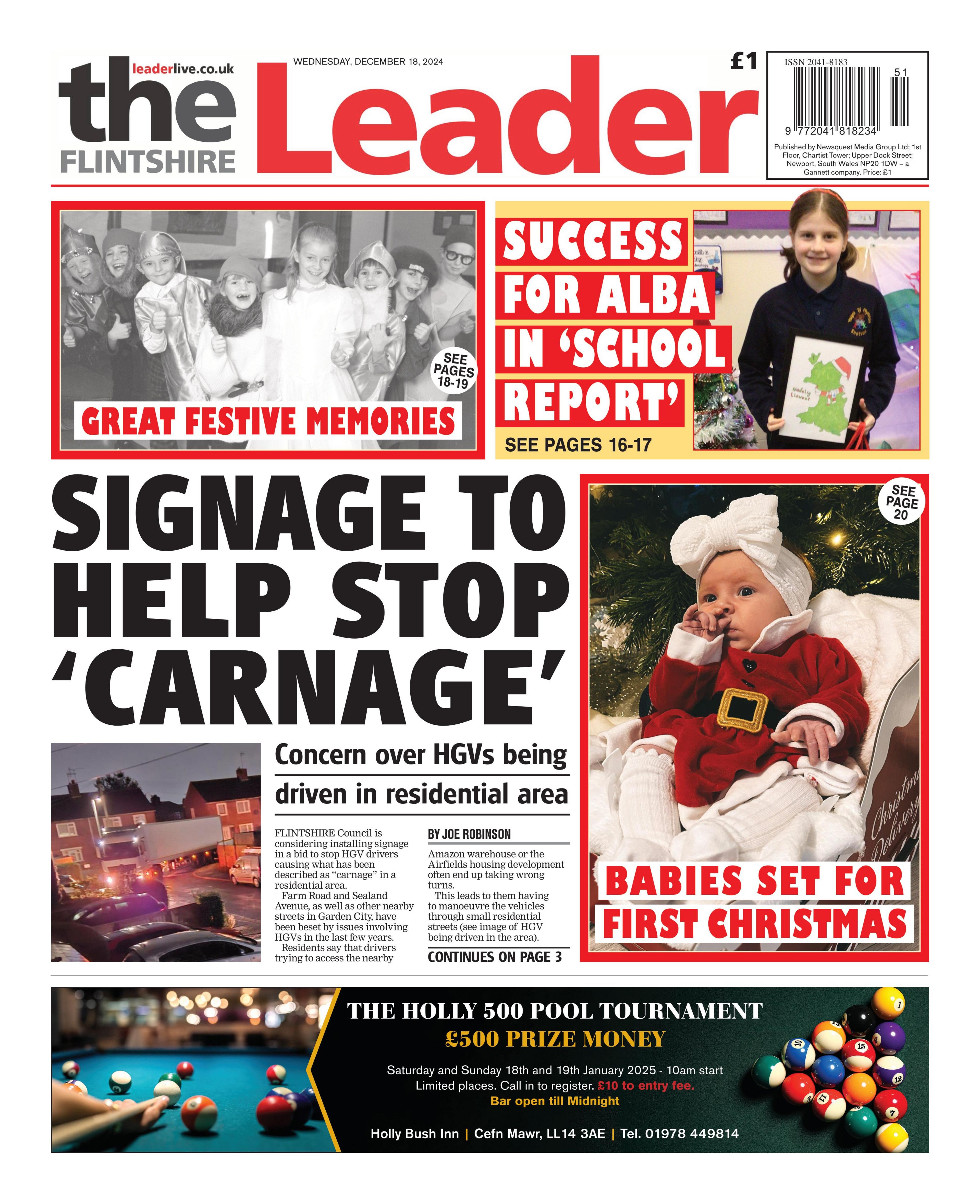 The front page of the Flintshire Leader