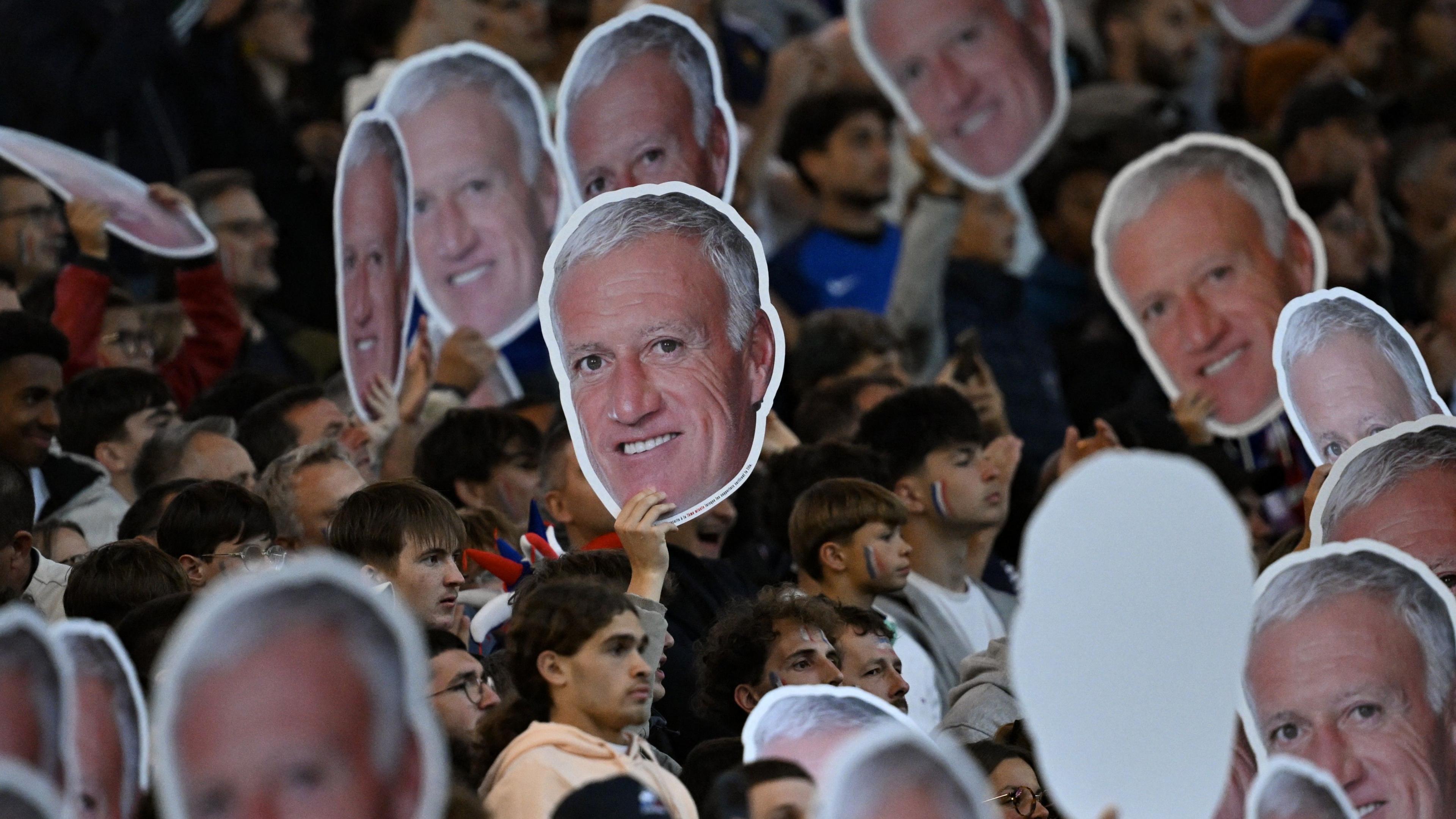 Didier Deschamps being celebrated by fans