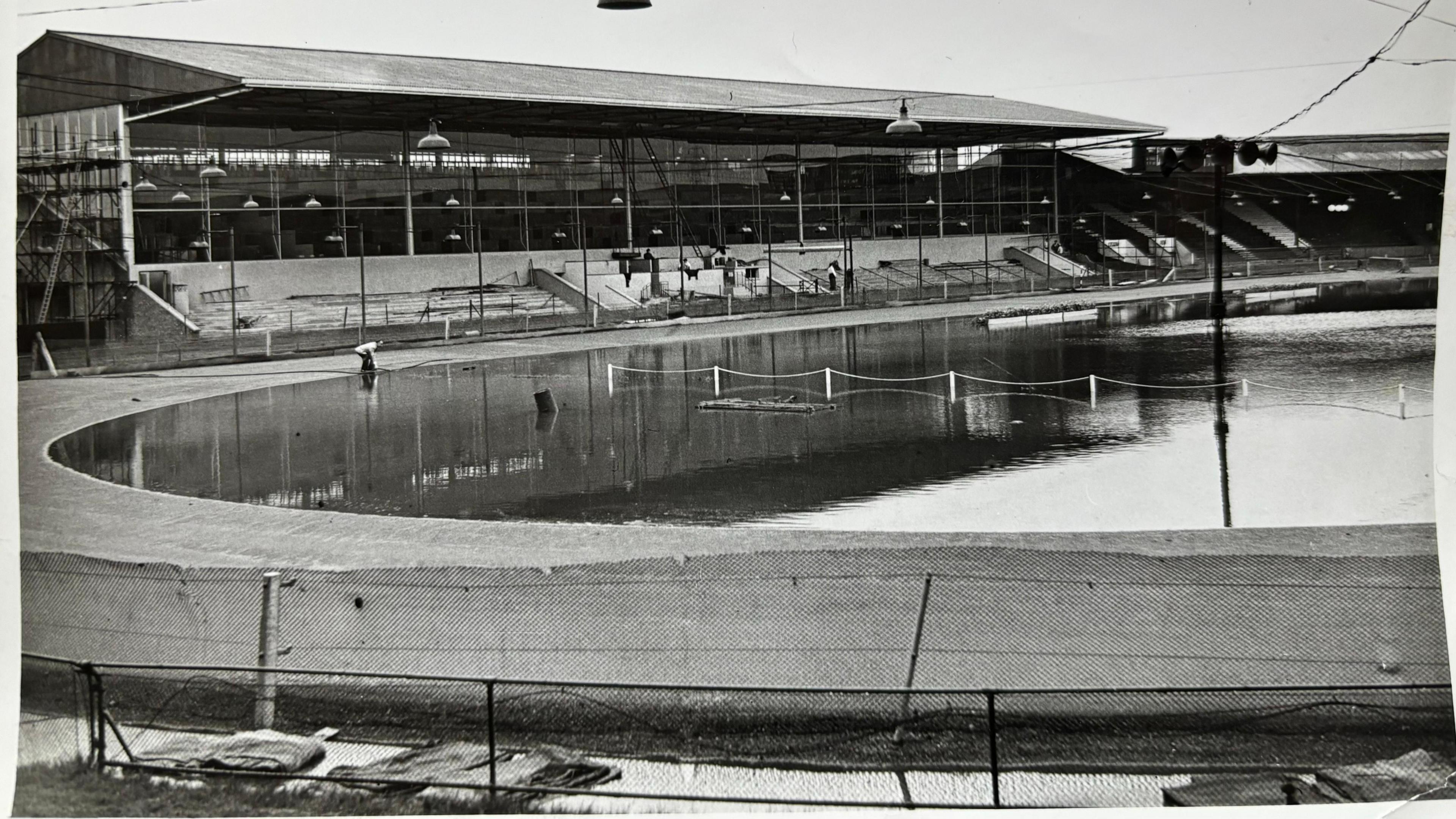 Flooded Wimbledon stadium