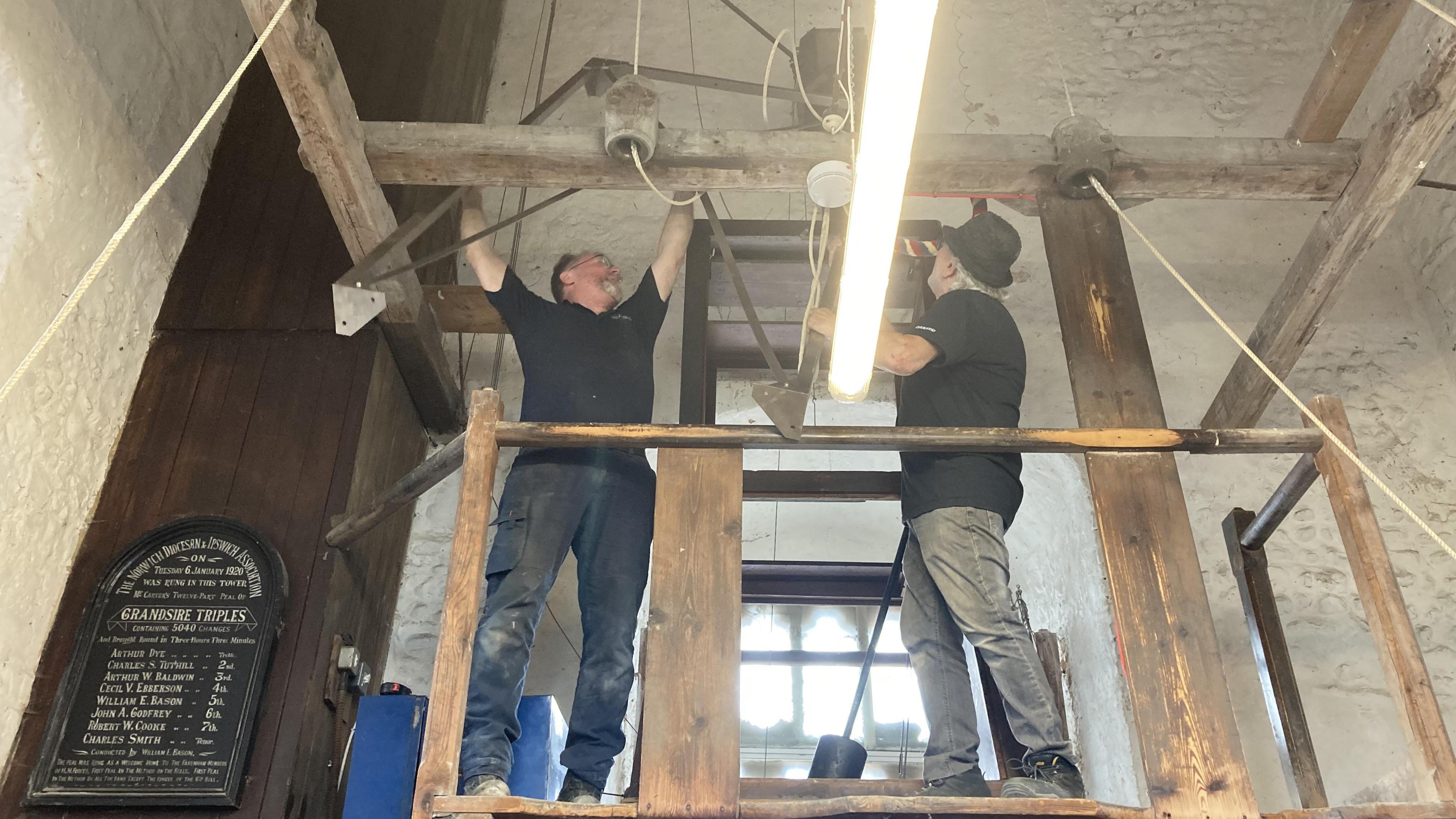 Clock being fitted