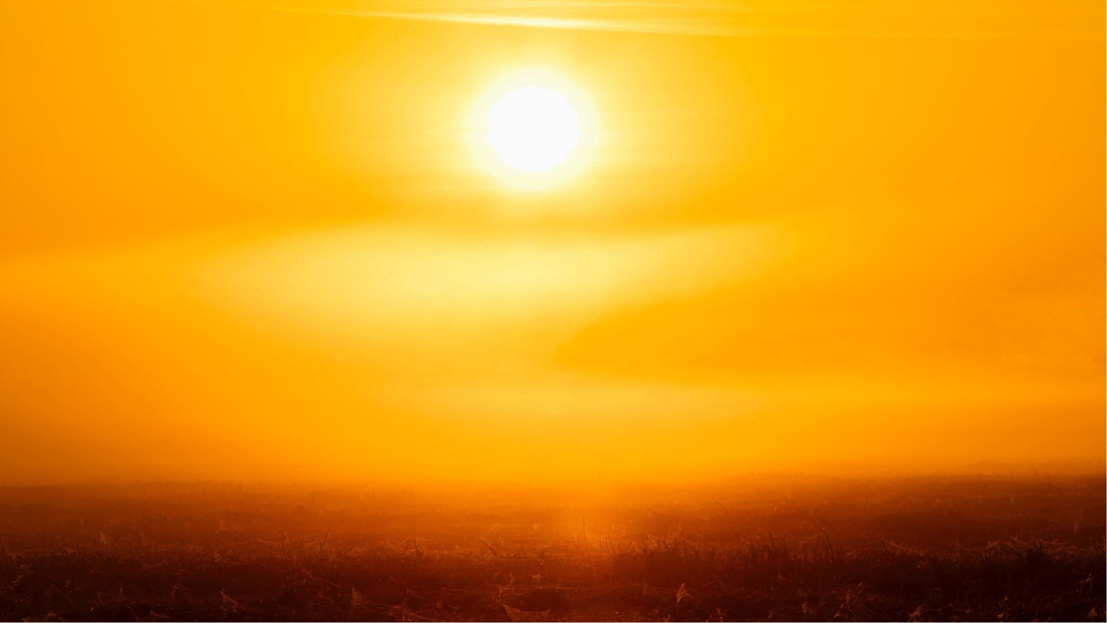 Blurry shot of yellow sun