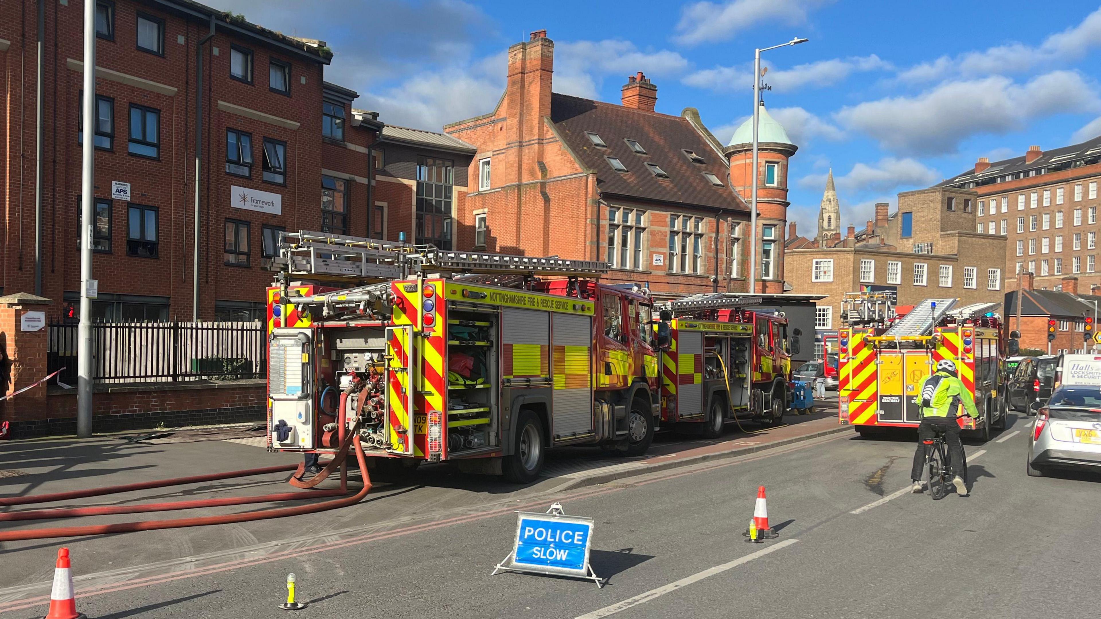 Fire crews on London Road