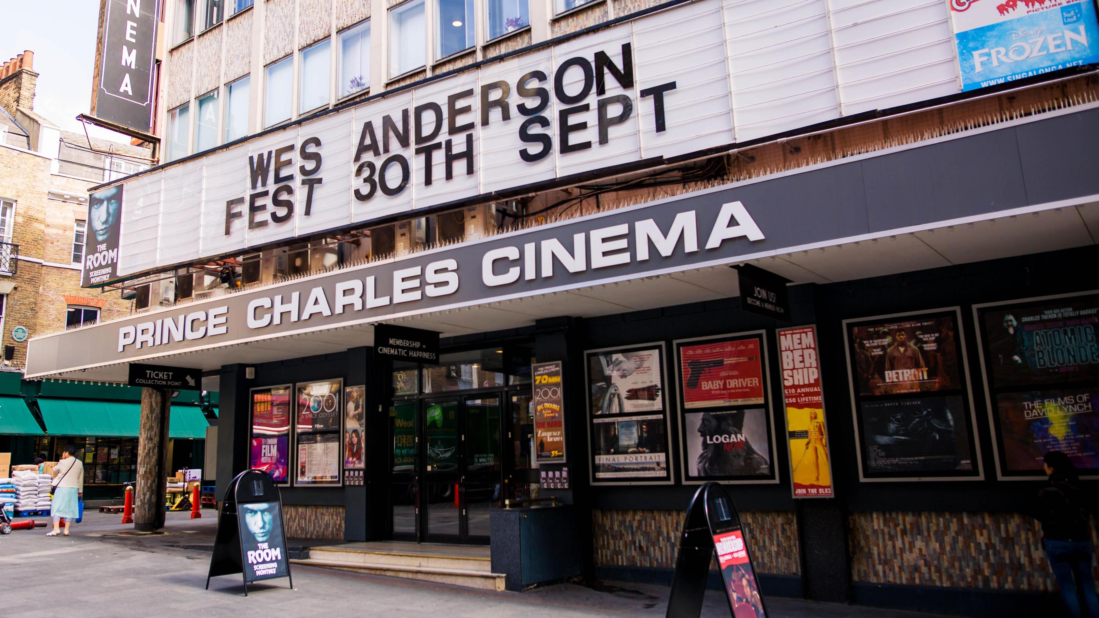 Exterior view of Prince Charles Cinema 