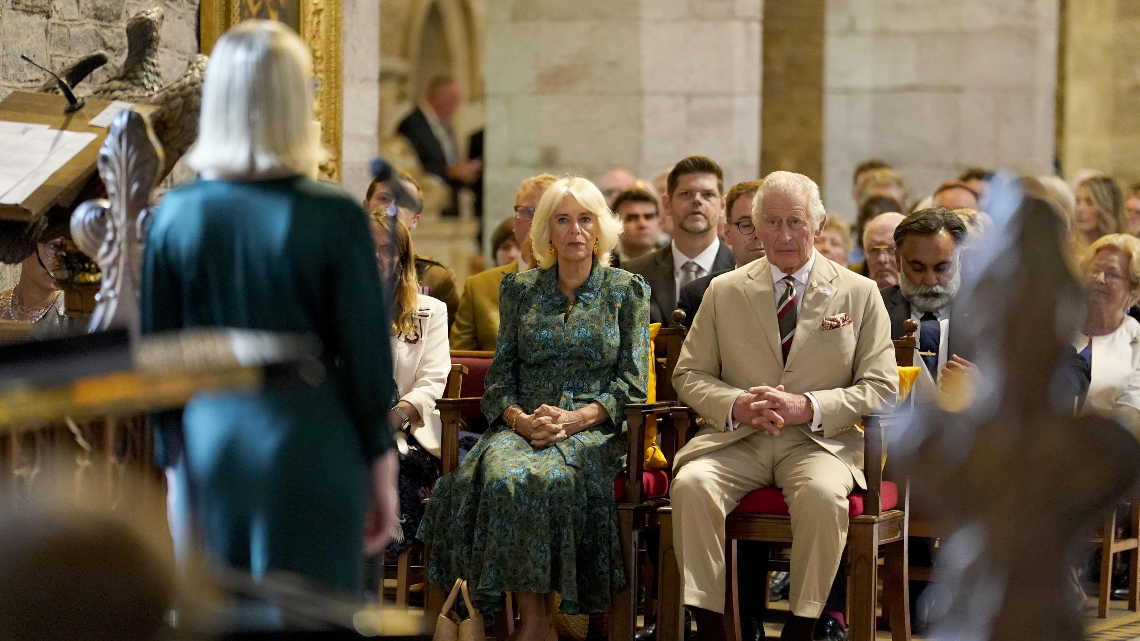 King and Queen in Brecon Cathedral