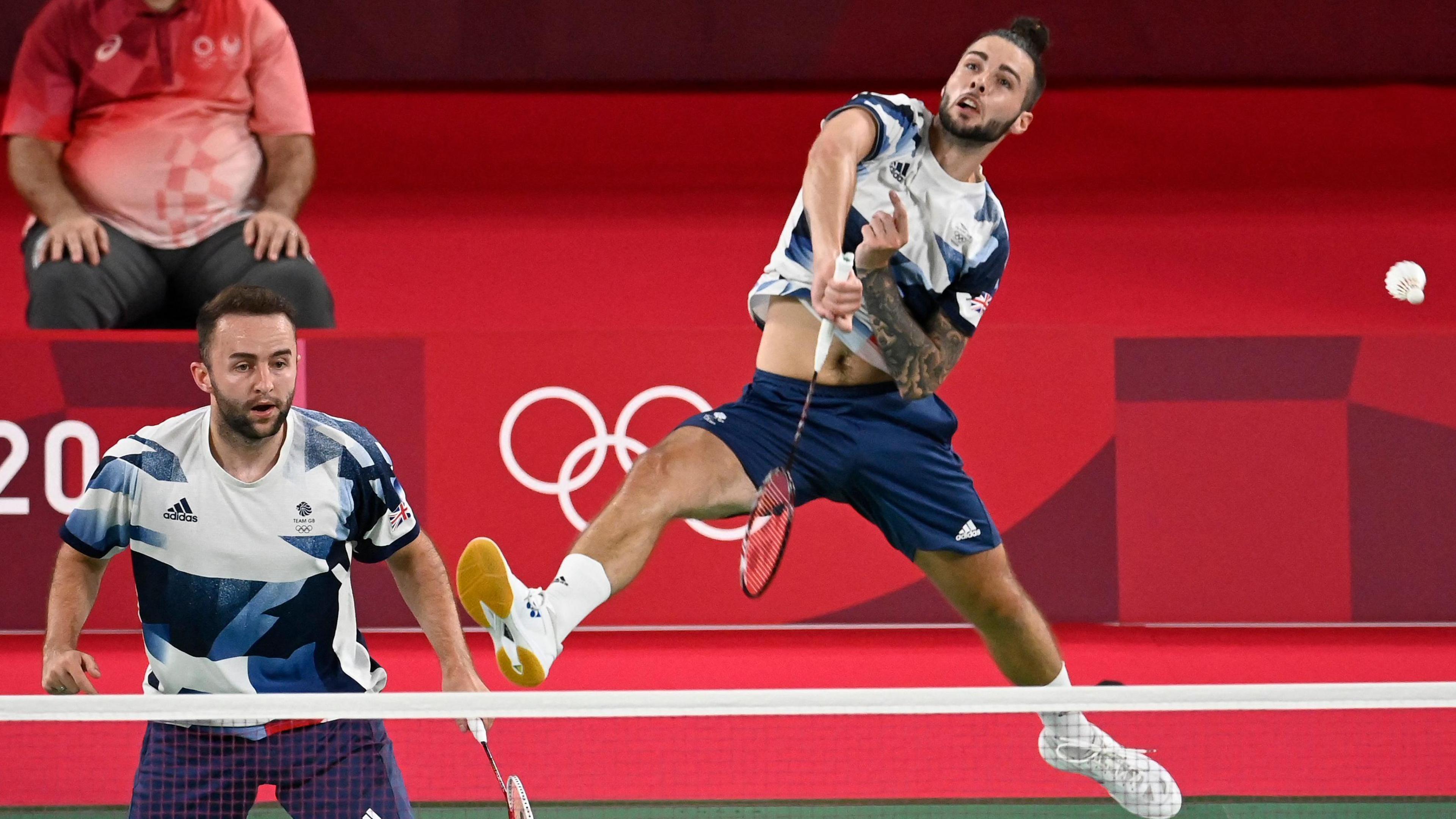 Ben Lane (left) and Sean Vendy play at the Tokyo Olympics