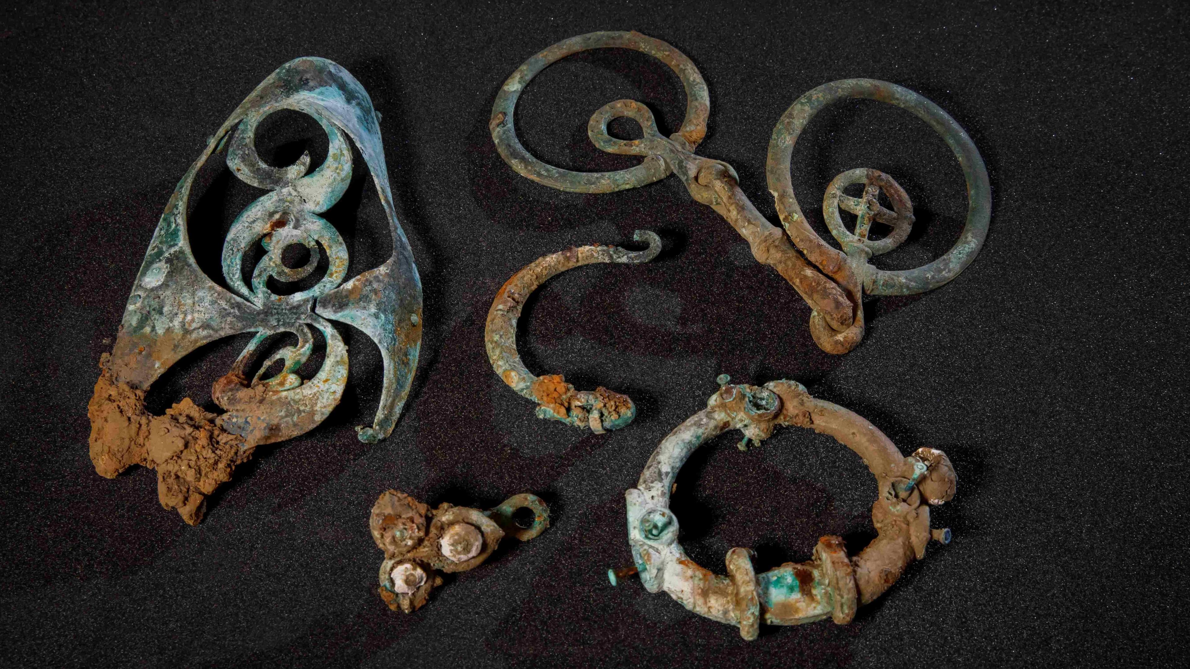 A collection of Iron Age artefacts.
