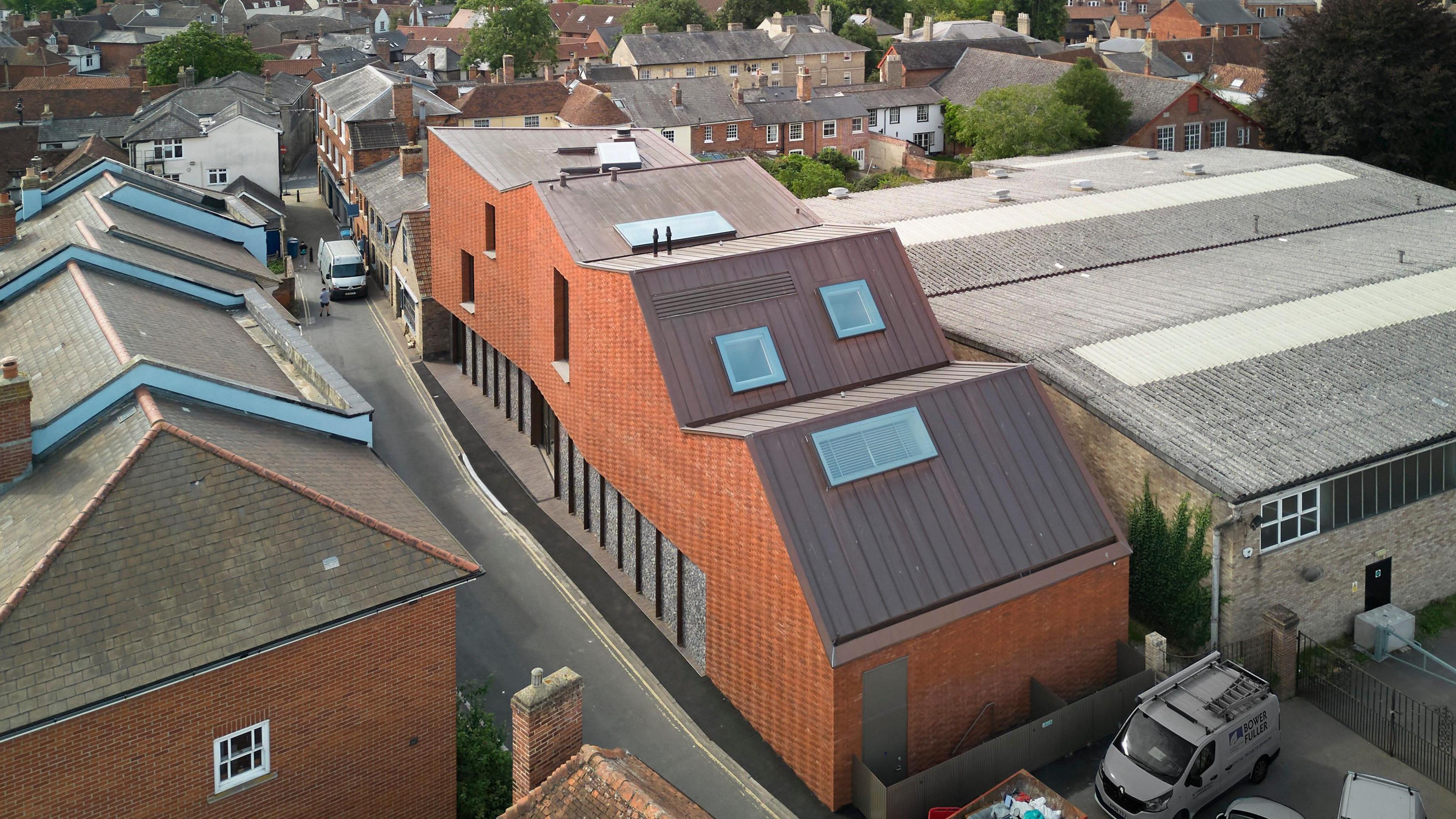 A bird's eye view of Gainsborough House Museum