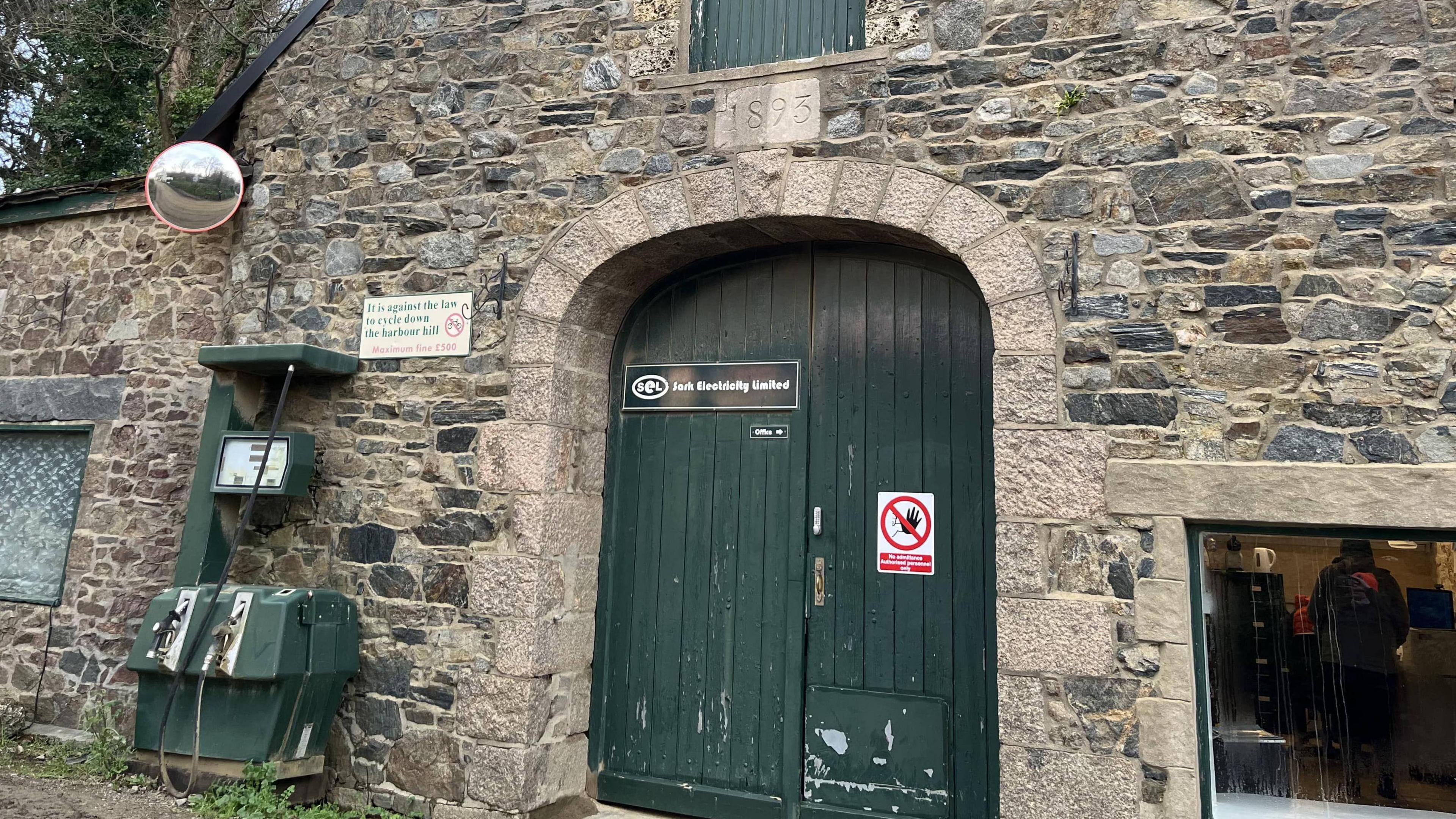 View of the outside of Sark's power station