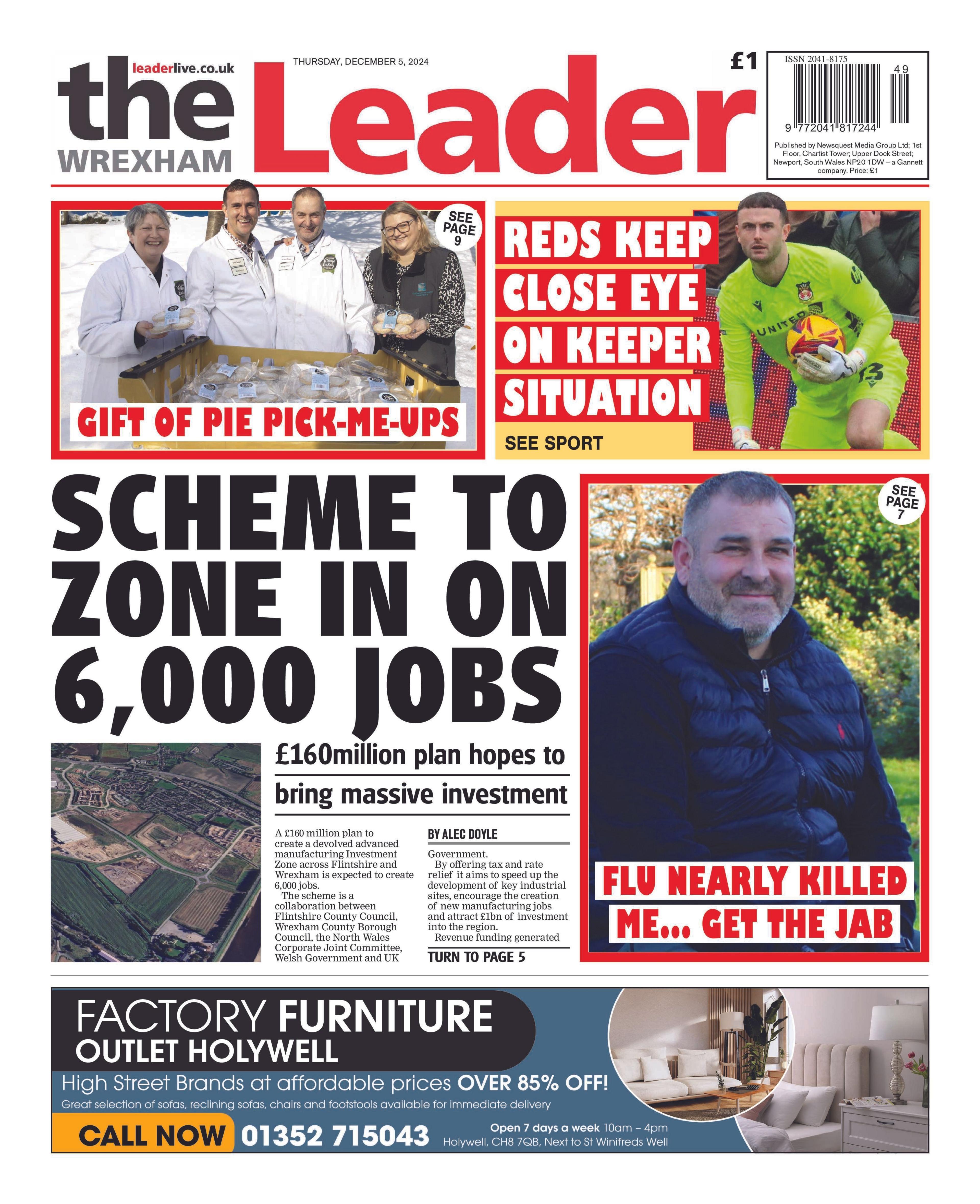 Wrexham Leader front page