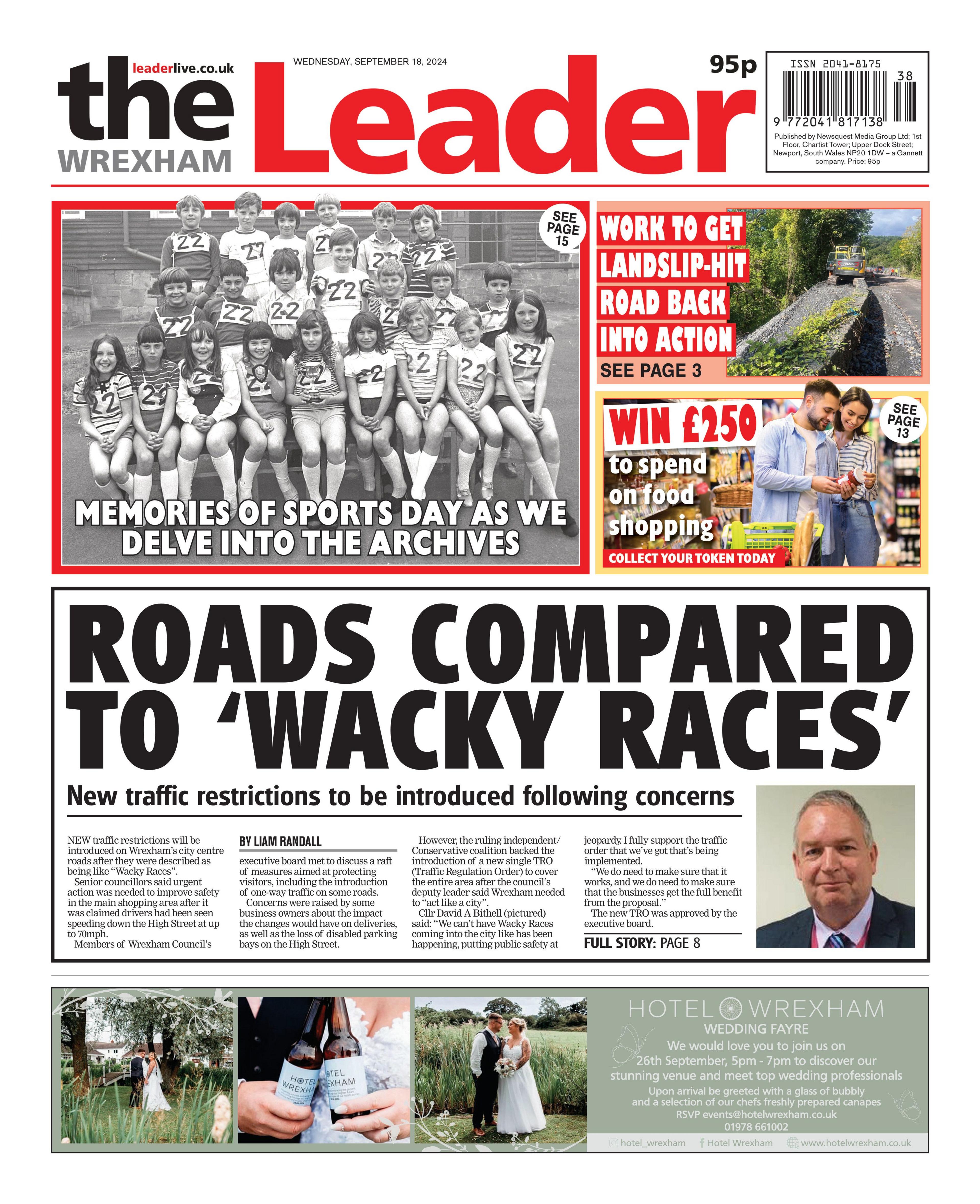 Front page of Wrexham Leader