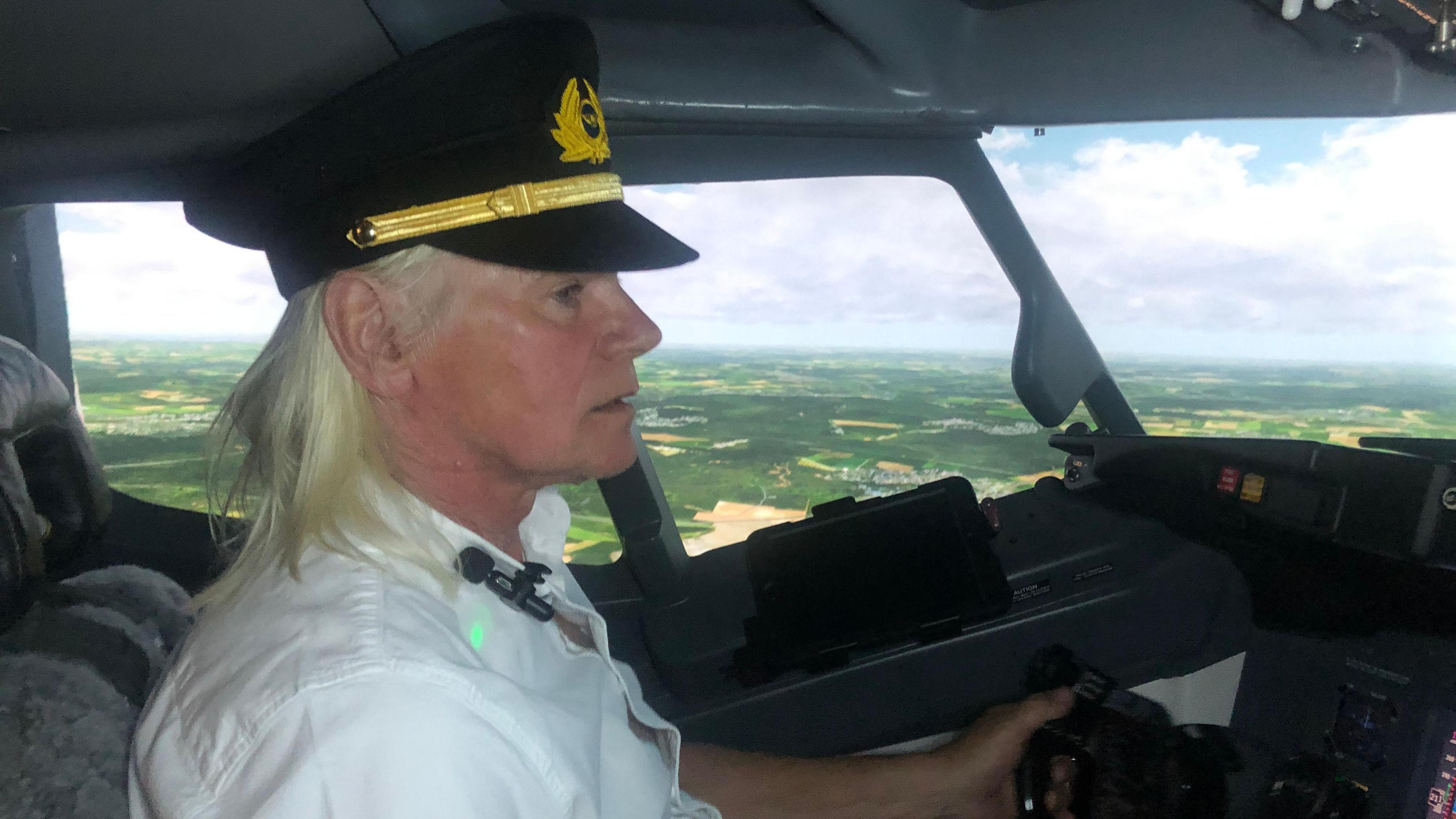 Tim Procter in his flight simulator