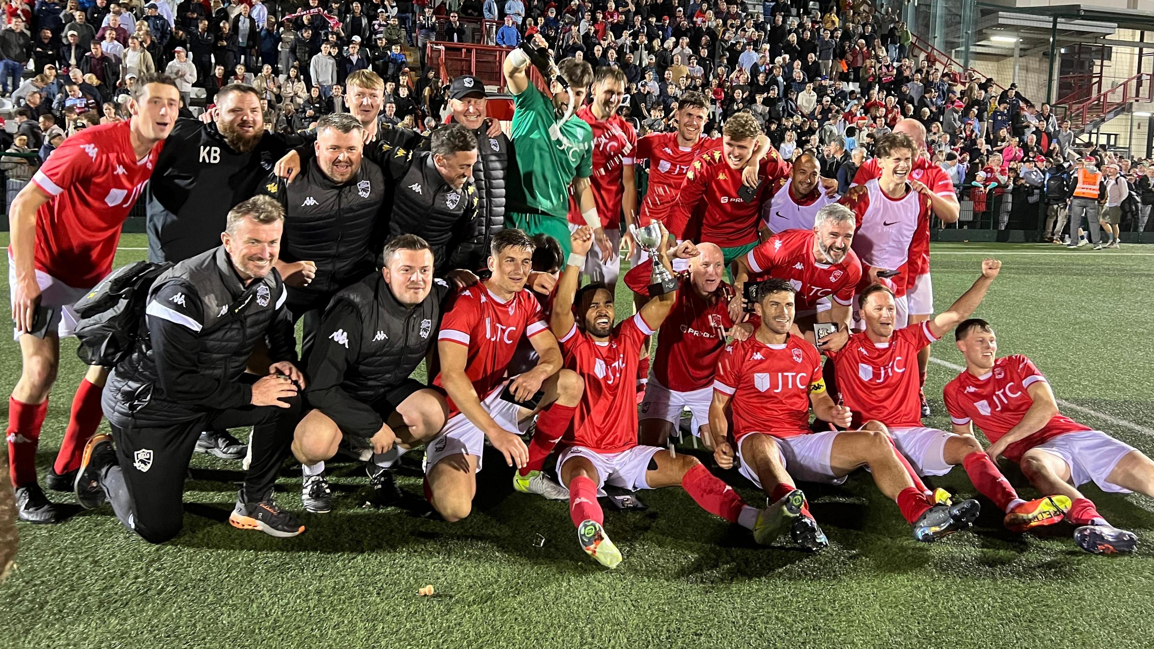 Jersey Bulls celebrate promotion