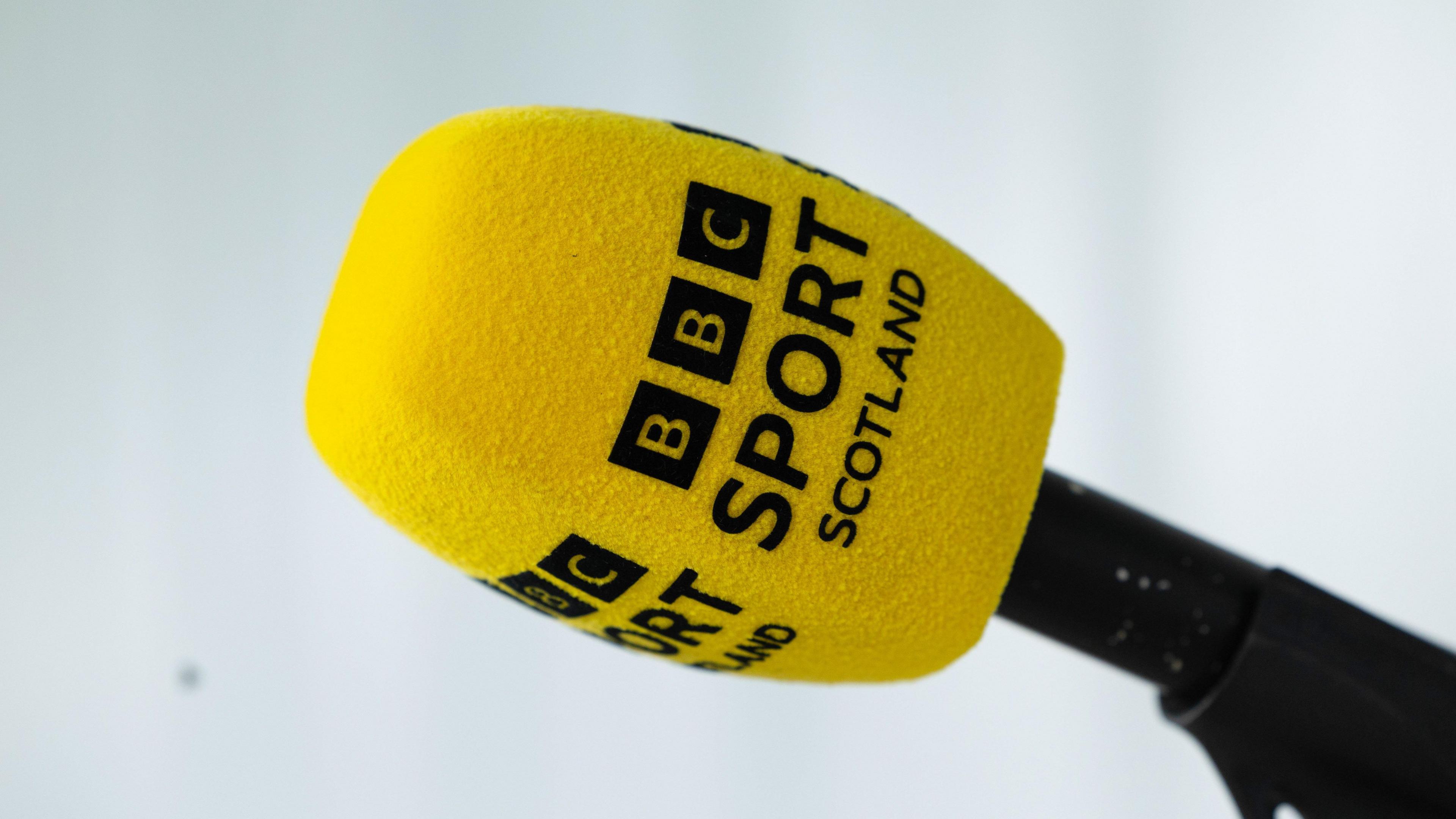 A BBC Sport Scotland microphone
