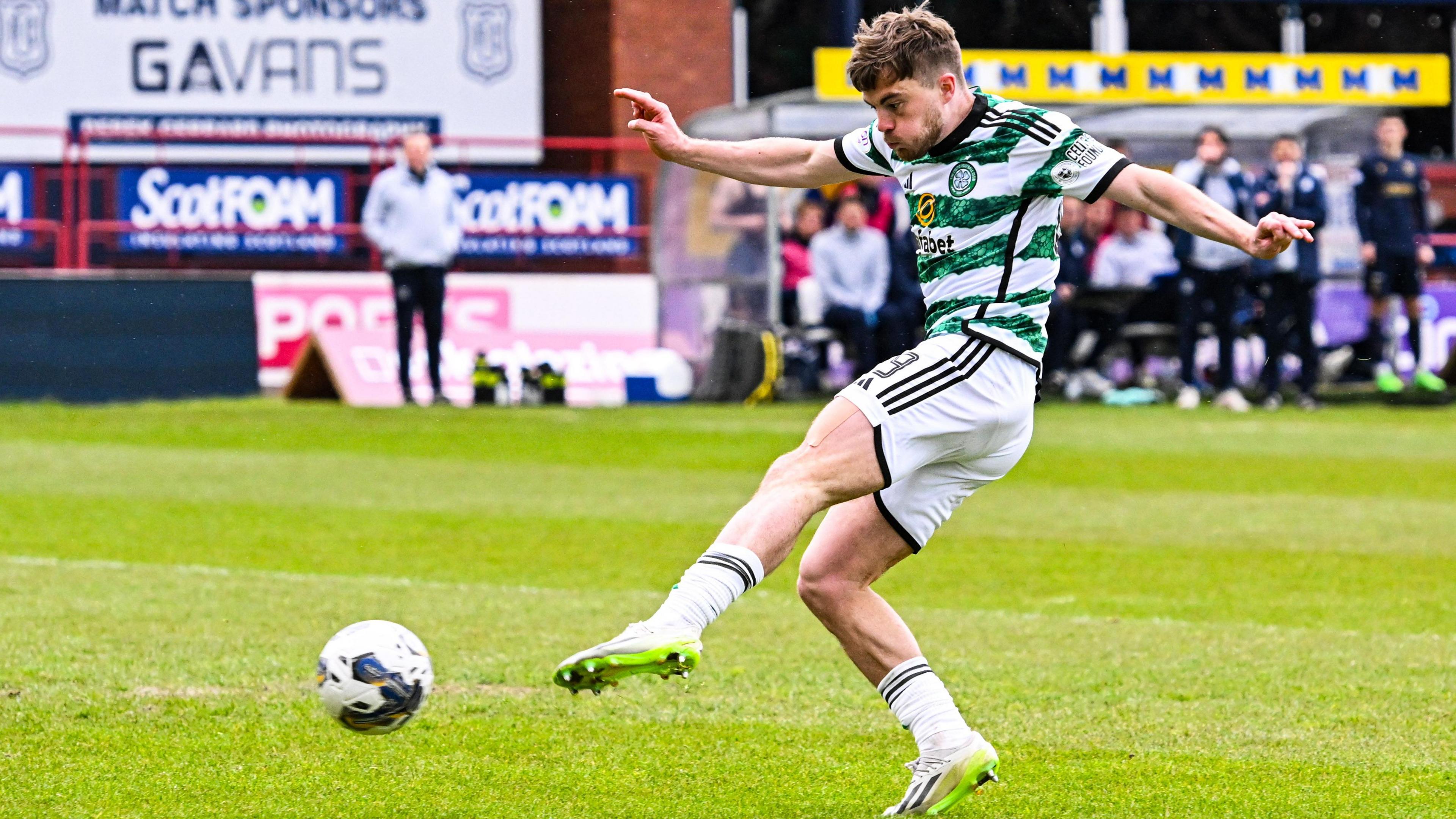 James Forrest scores for Celtic against Dundee