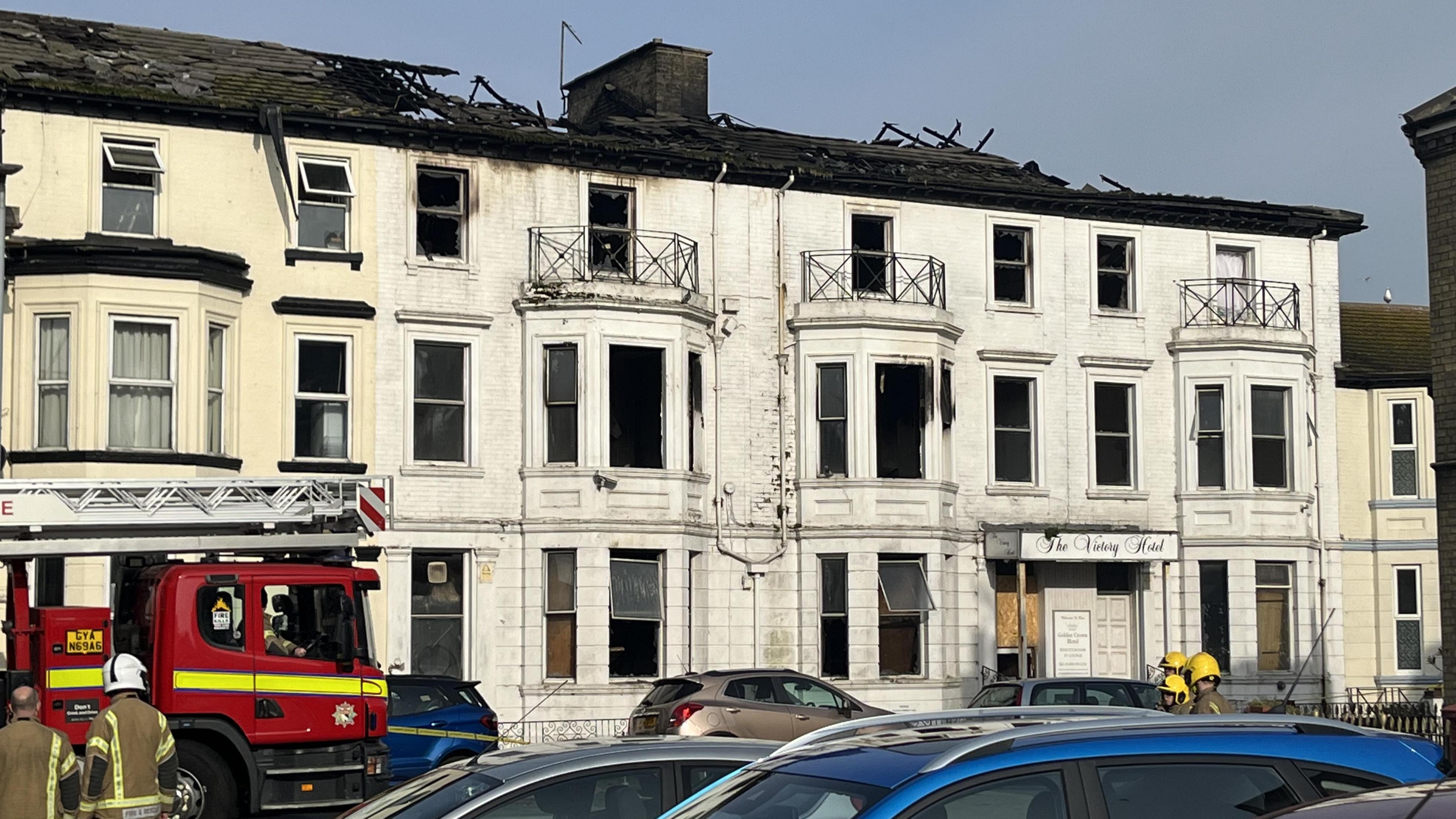 A fire in Great Yarmouth, Norfolk