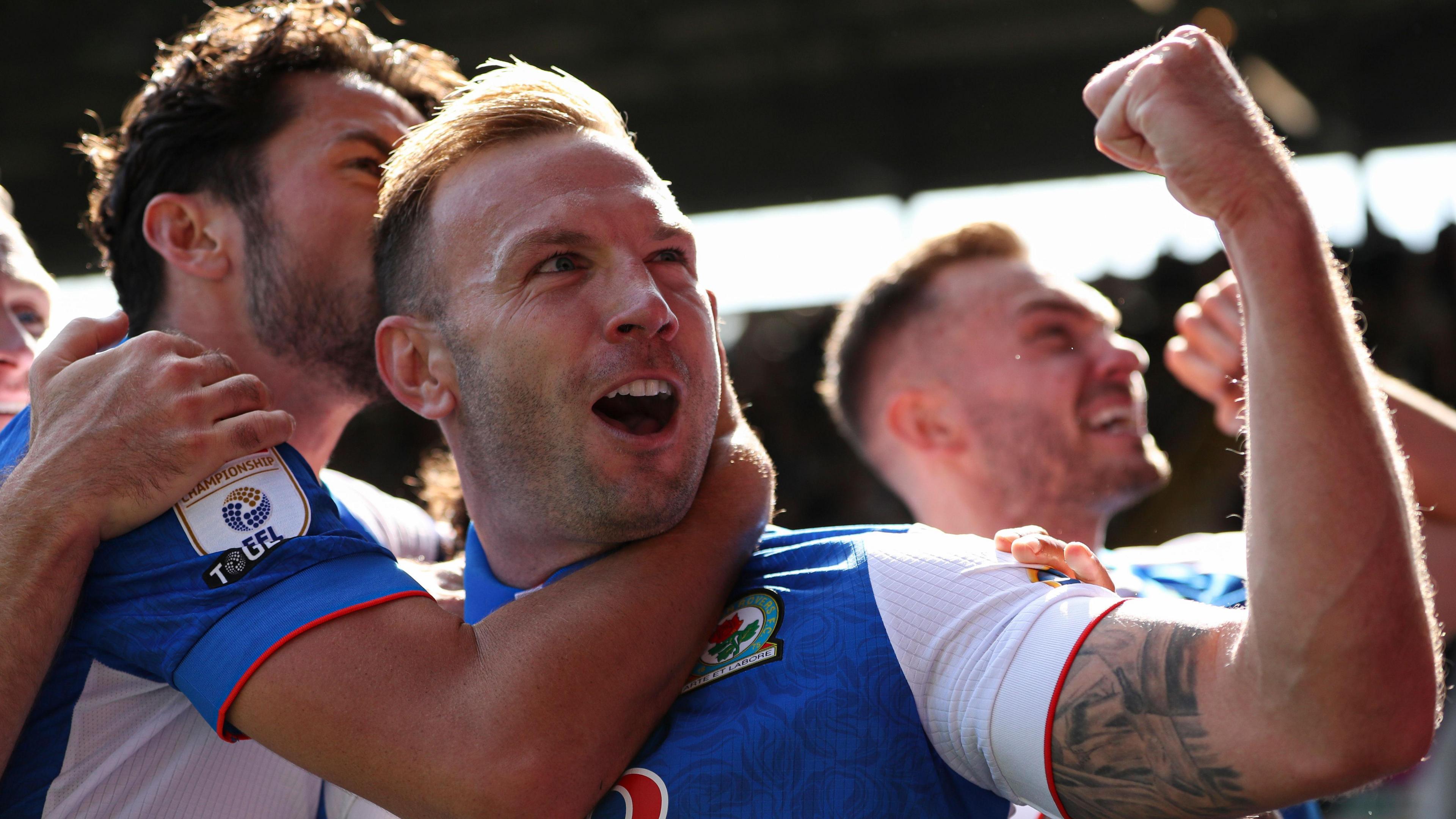 Andi Weimann celebrates