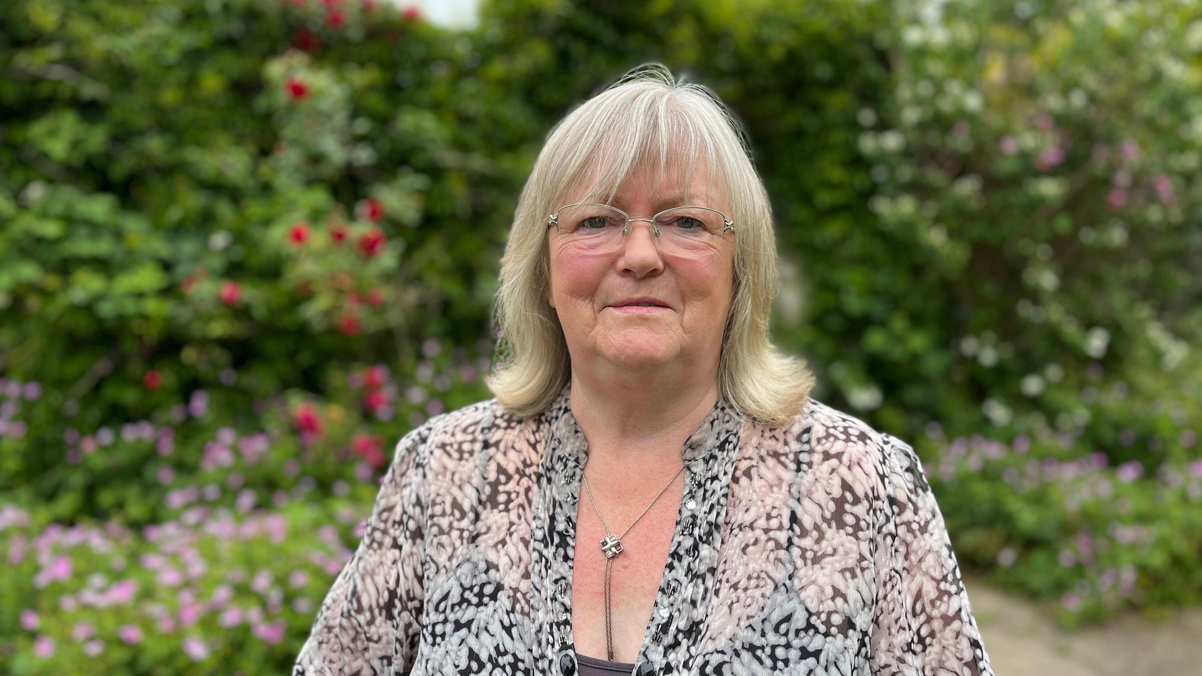 Julie Clark in her garden