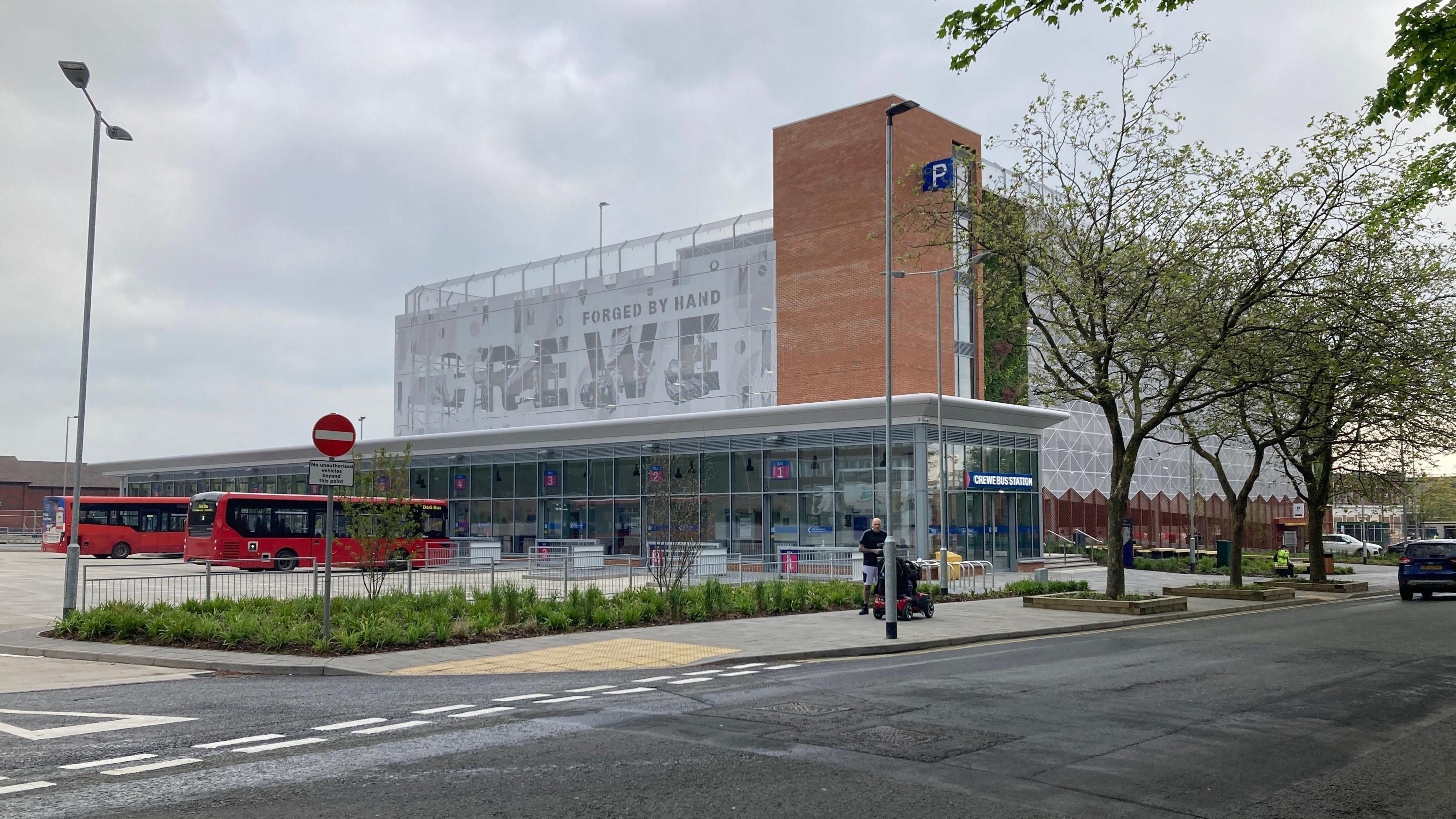 View of the new bus station and multi-storey car park