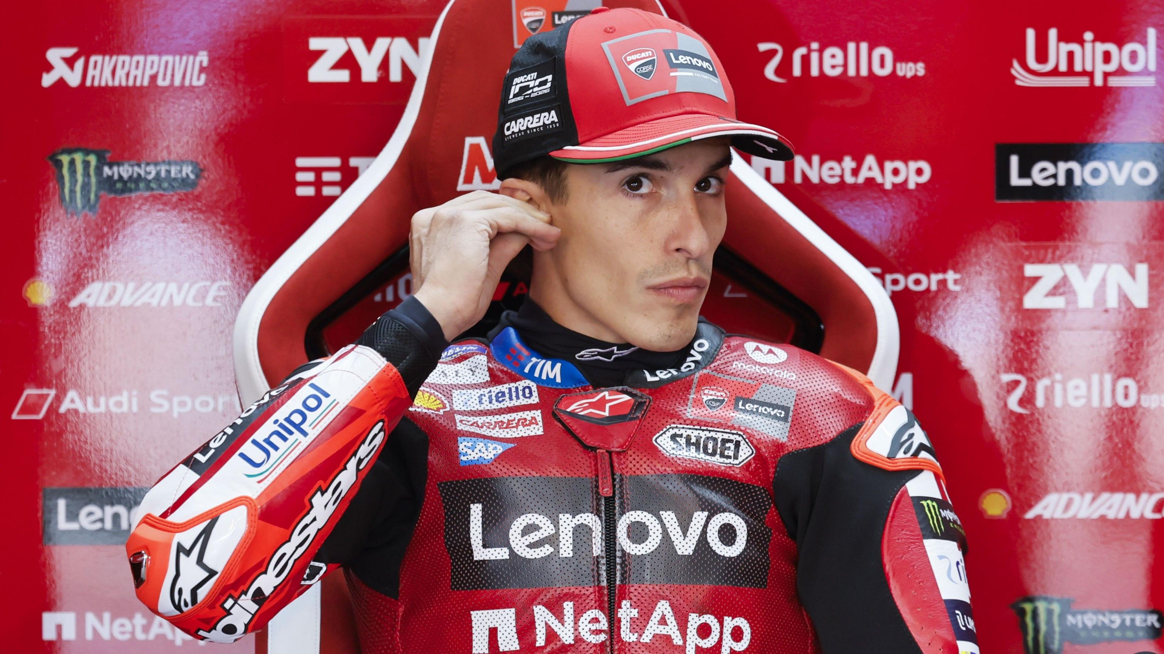 Marc Marquez during a practice session