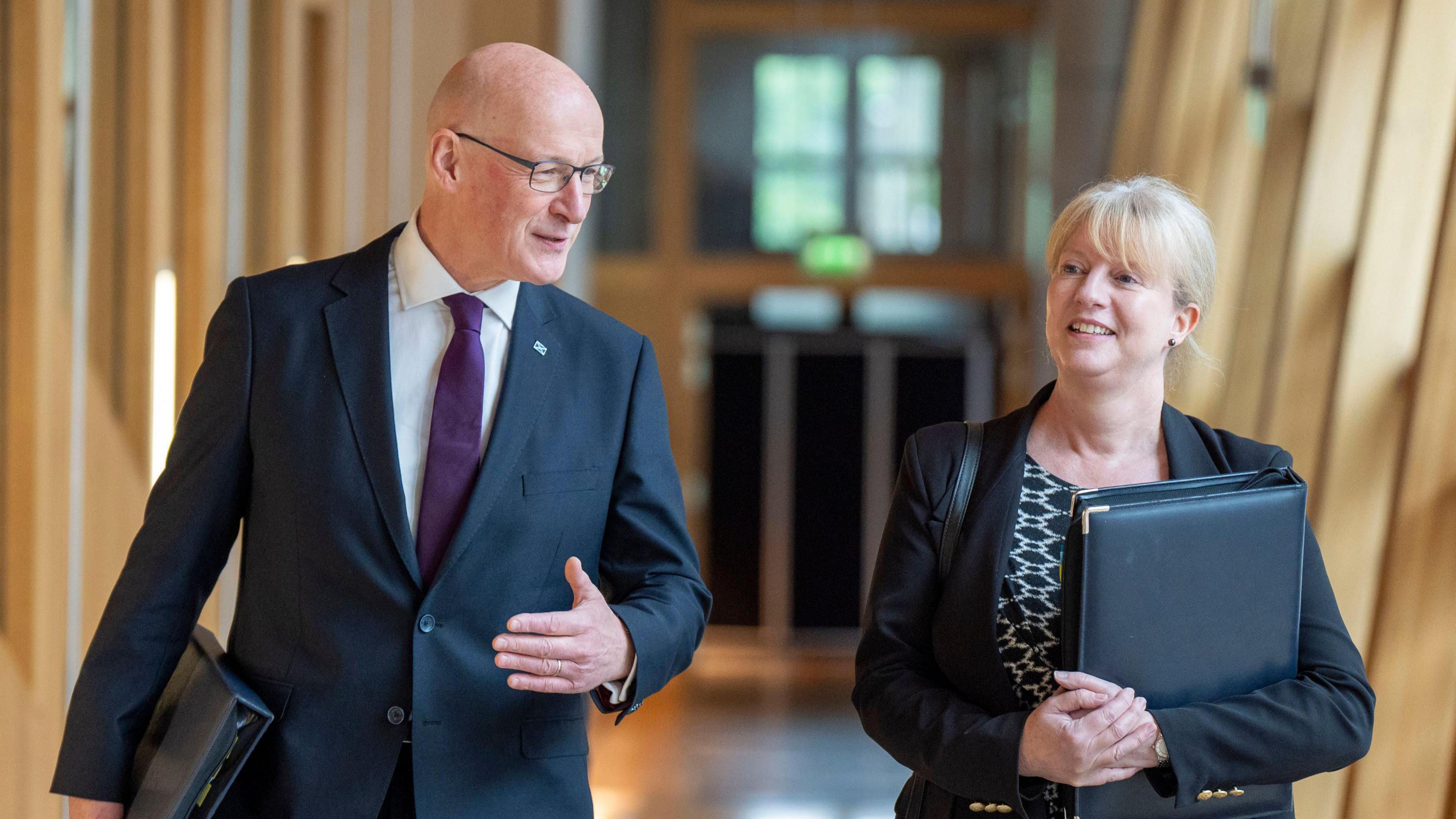 John Swinney and Shona Robison at Holyrood