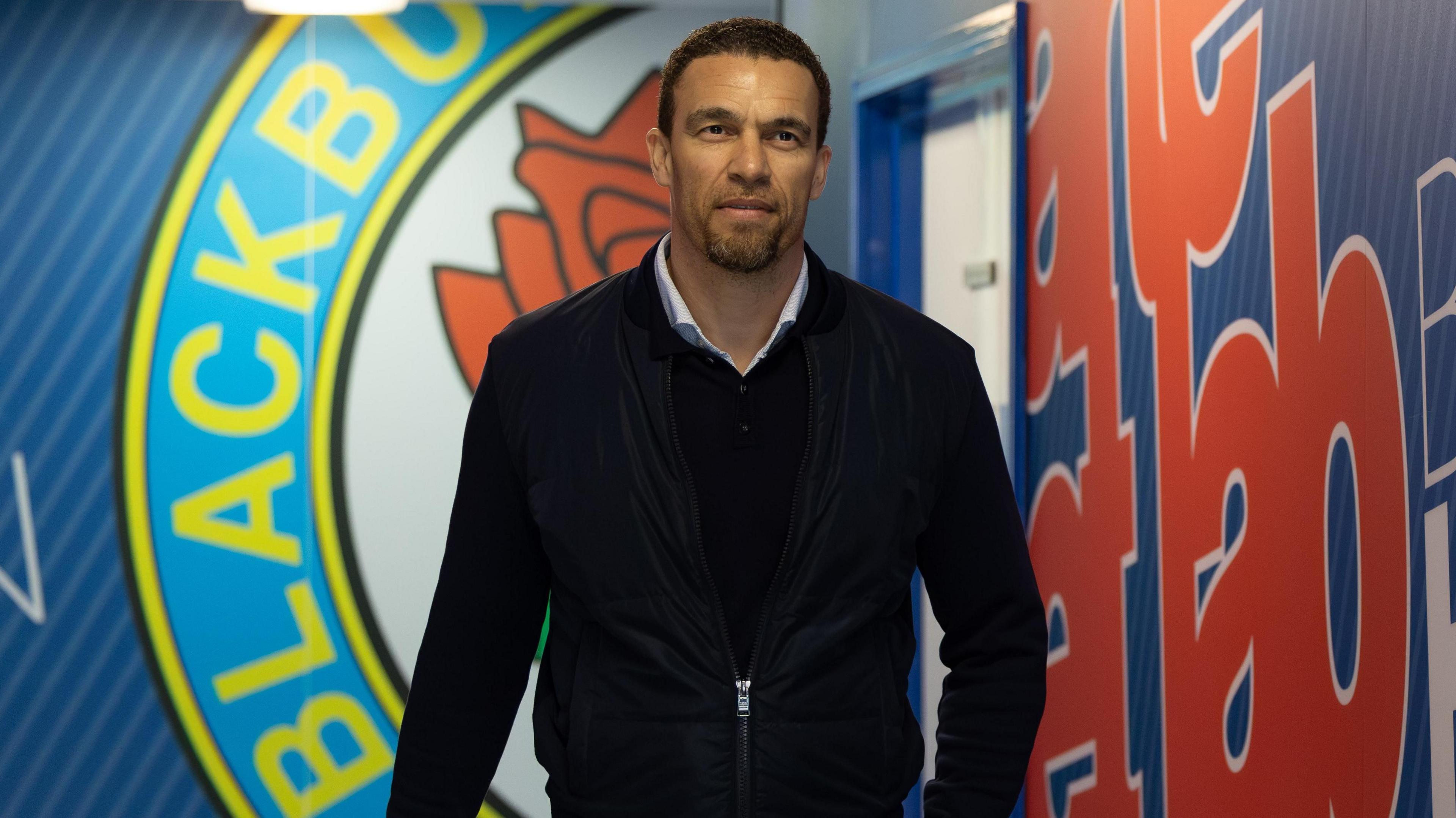 New Blackburn Rovers boss Valerien Ismael in the tunnel at Ewood Park