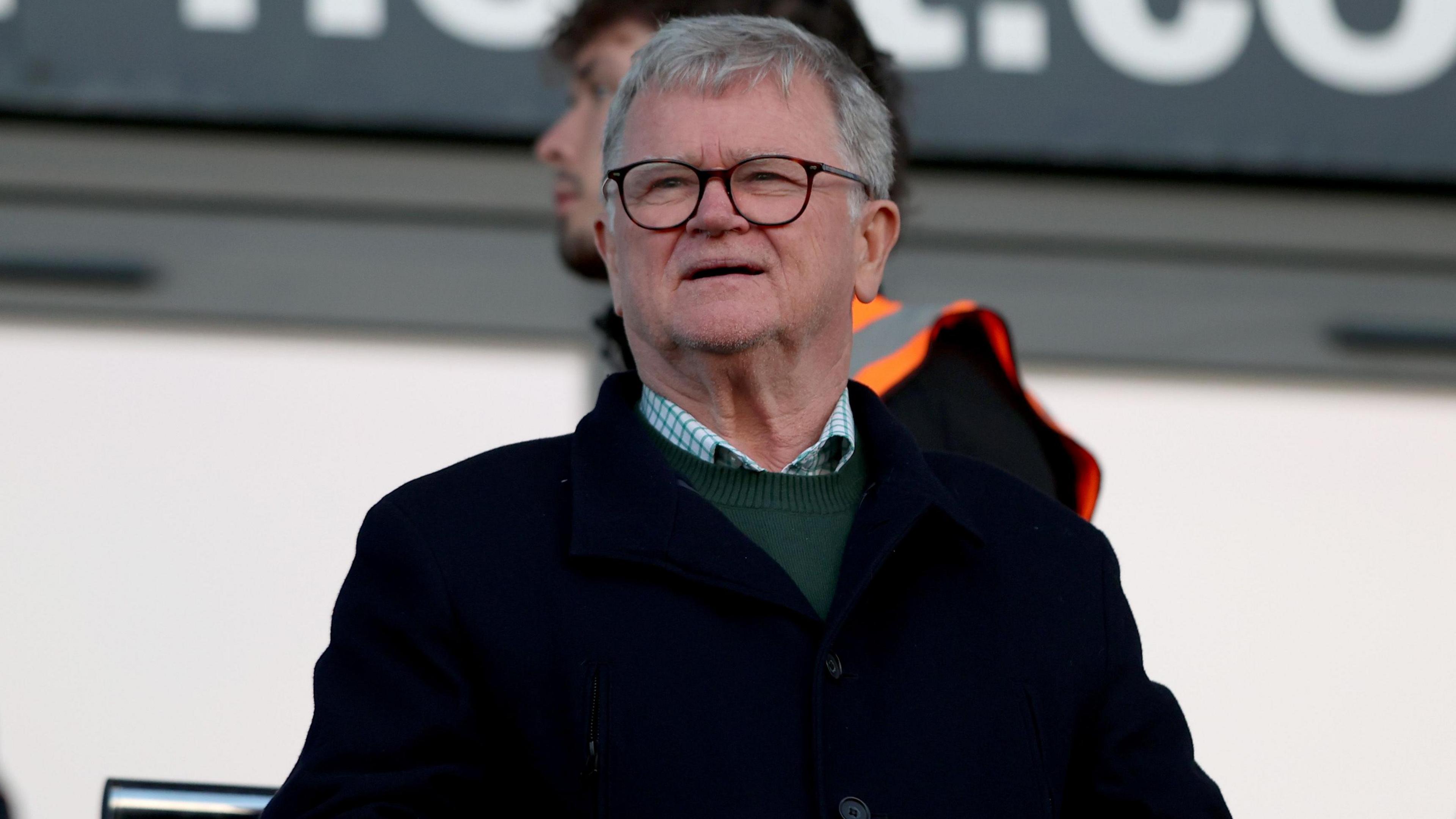 Plymouth Argyle owner Simon Hallett in the stands