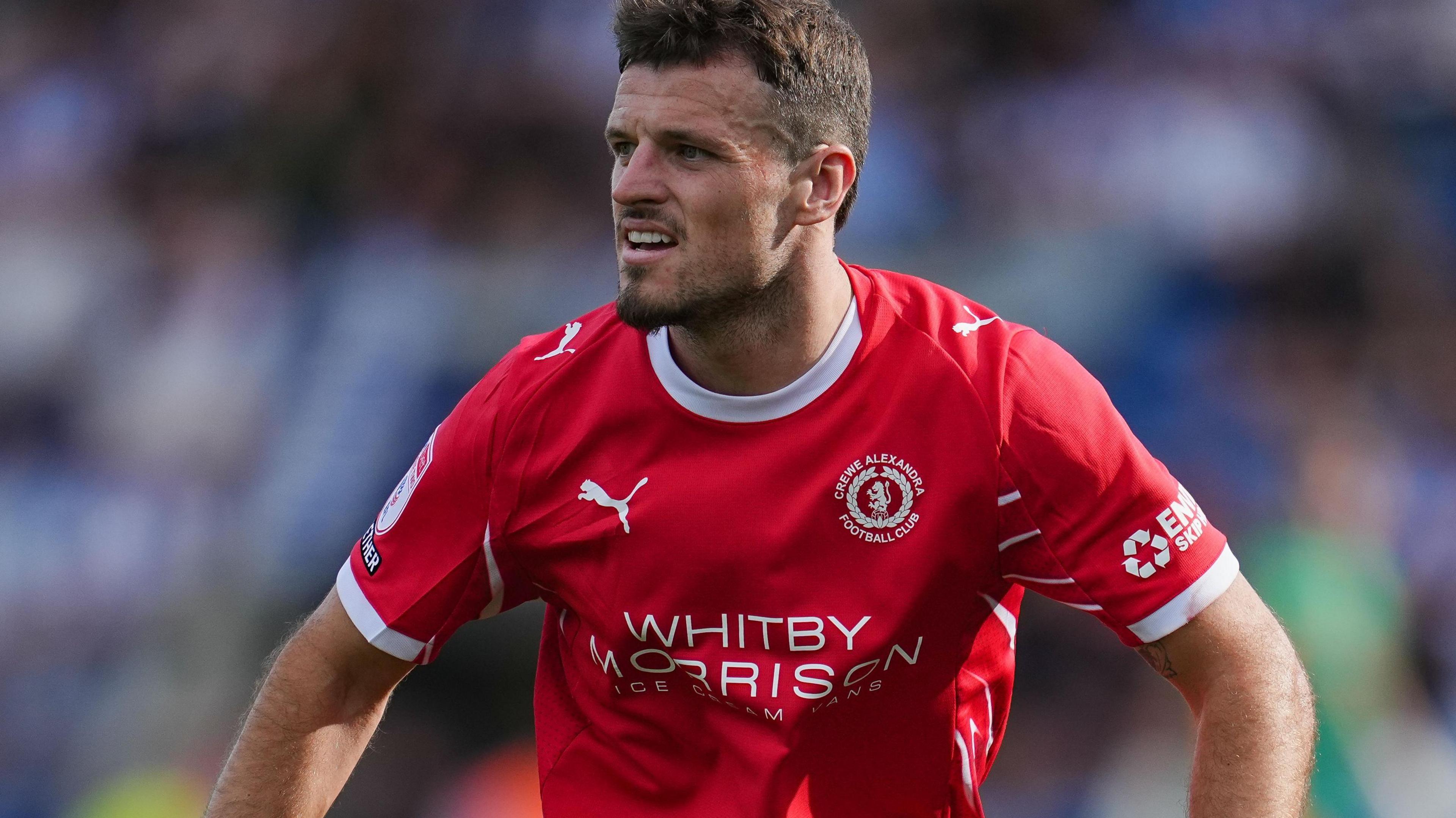 Josh March in action for Crewe