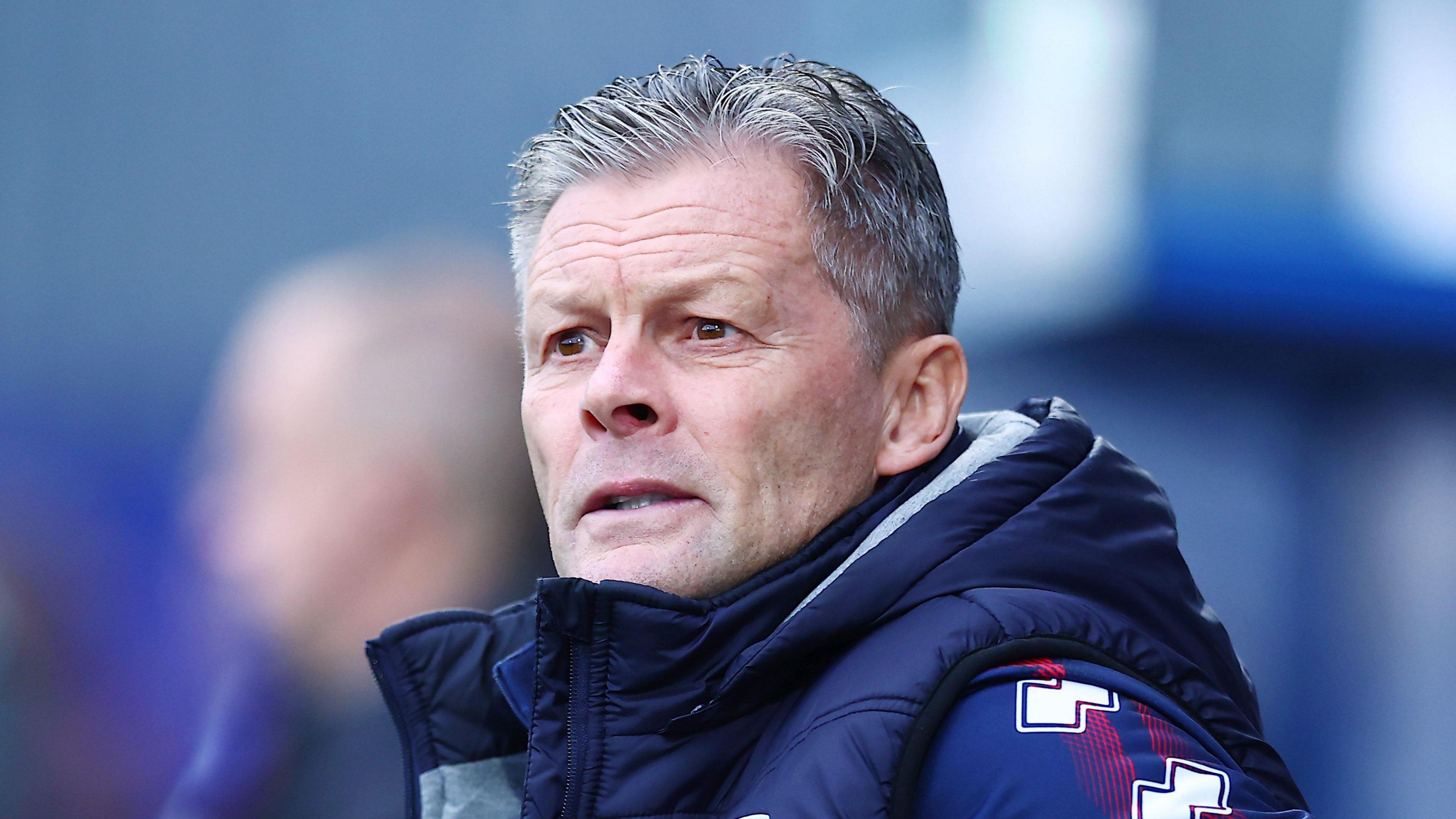 A close-up of Cheltenham Town boss Steve Cotterill