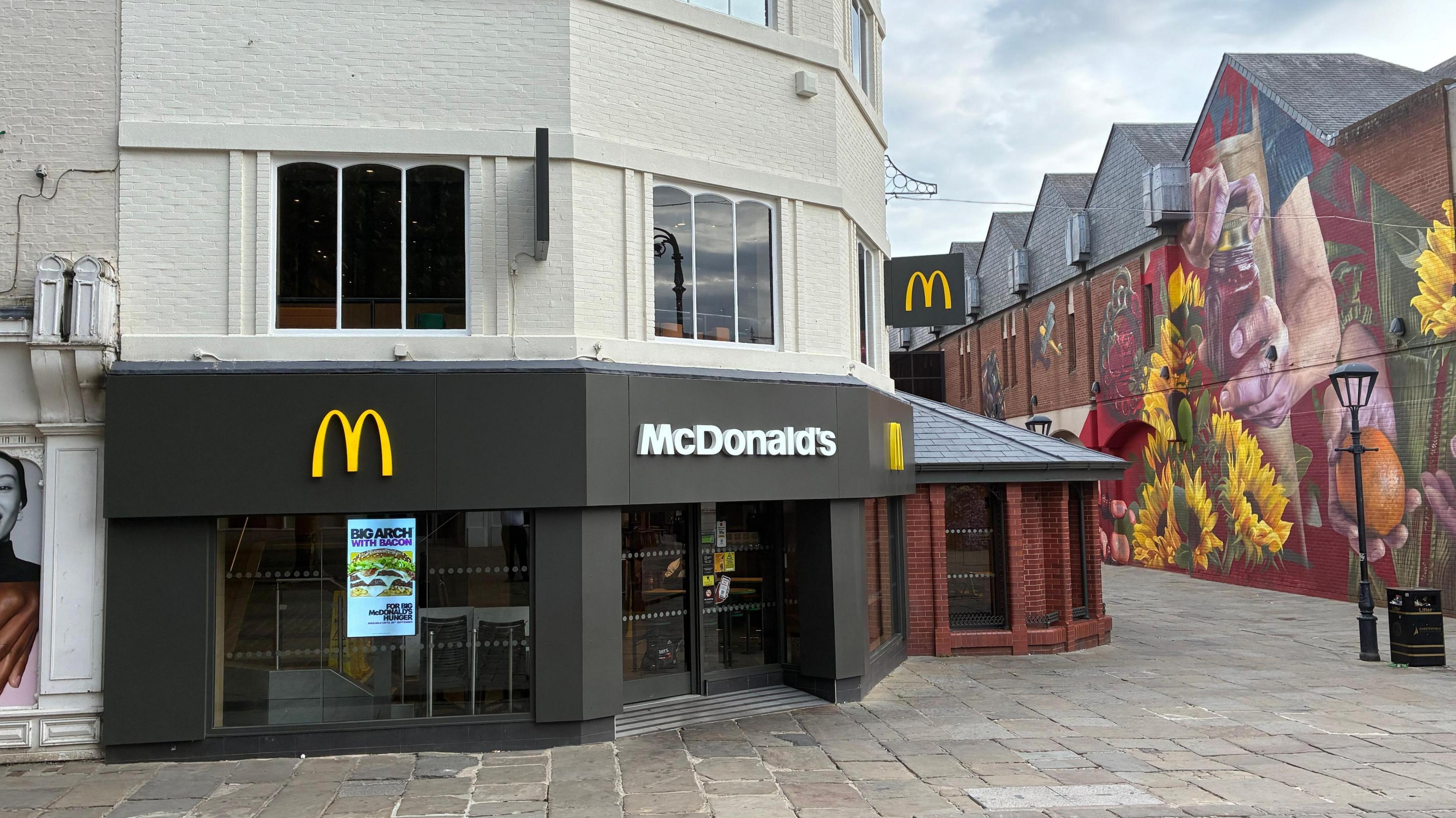 A view of the town centre McDonald's