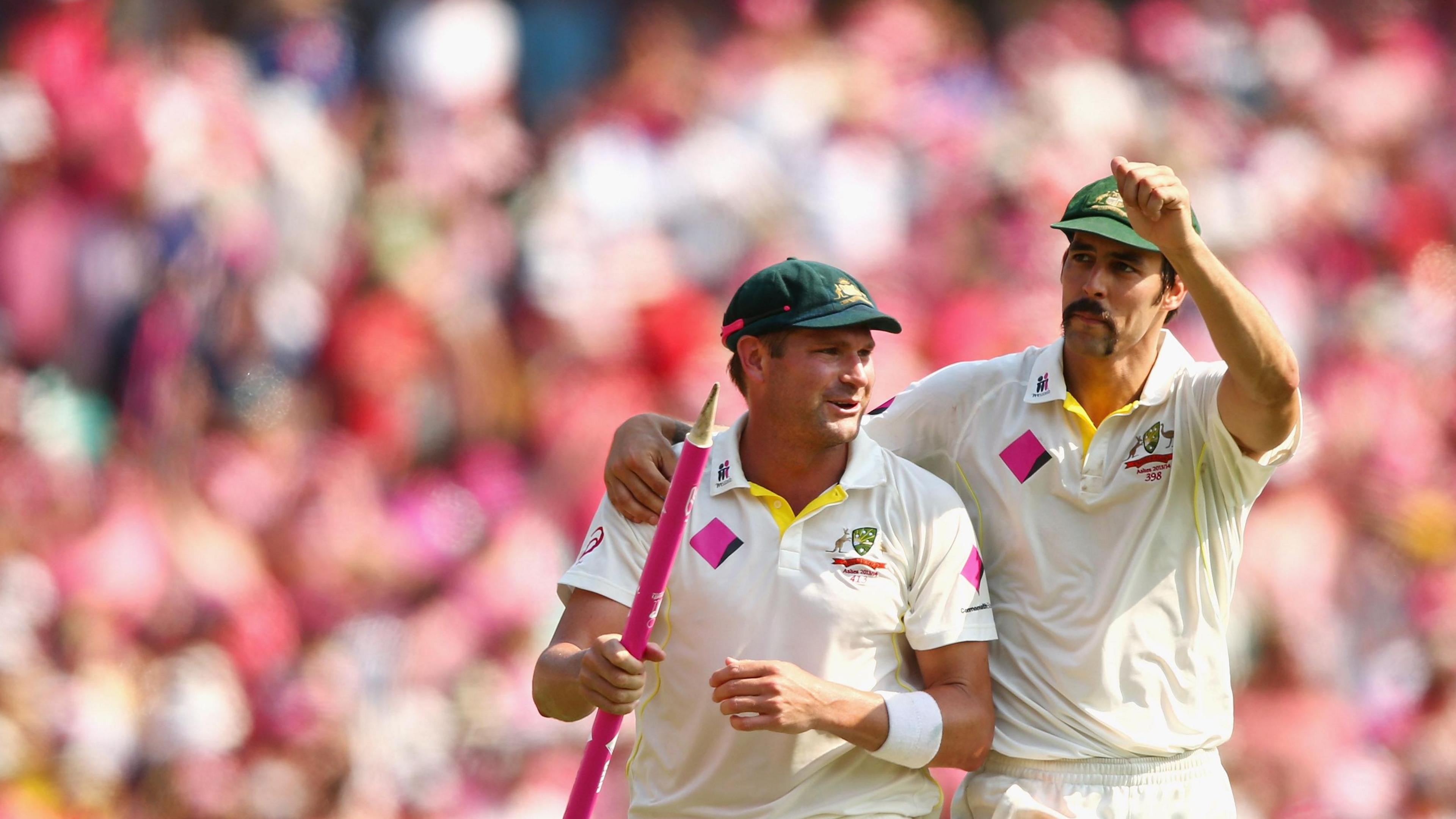 Ryan Harris and Mitchell Johnson