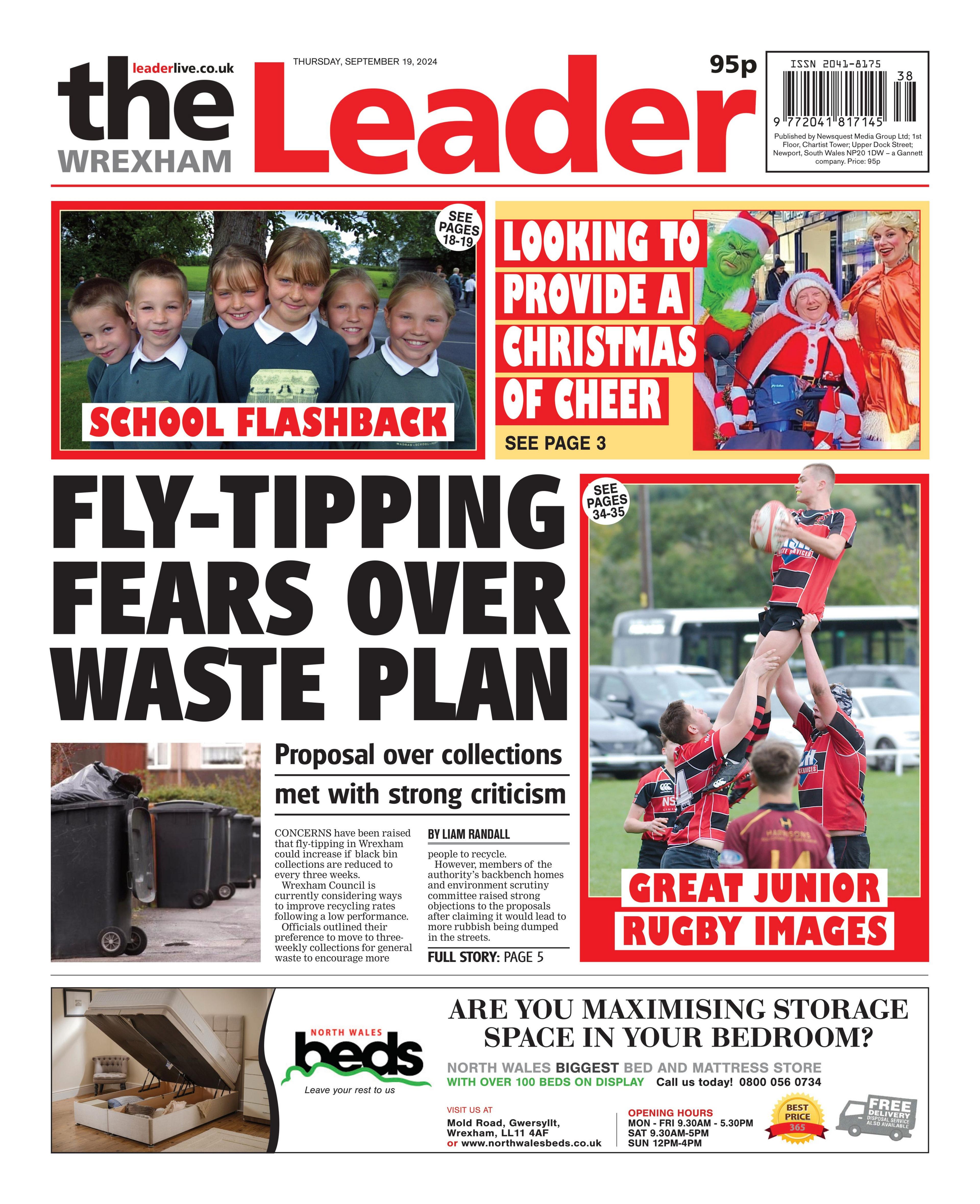 Wrexham Leader front page