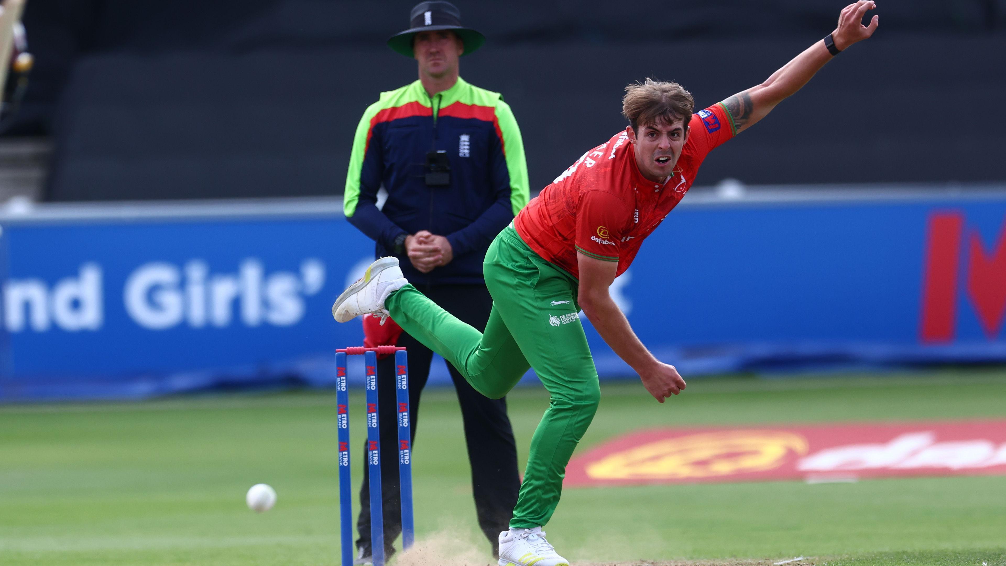 Roman Walker in action for Leicestershire in the One-Day Cup