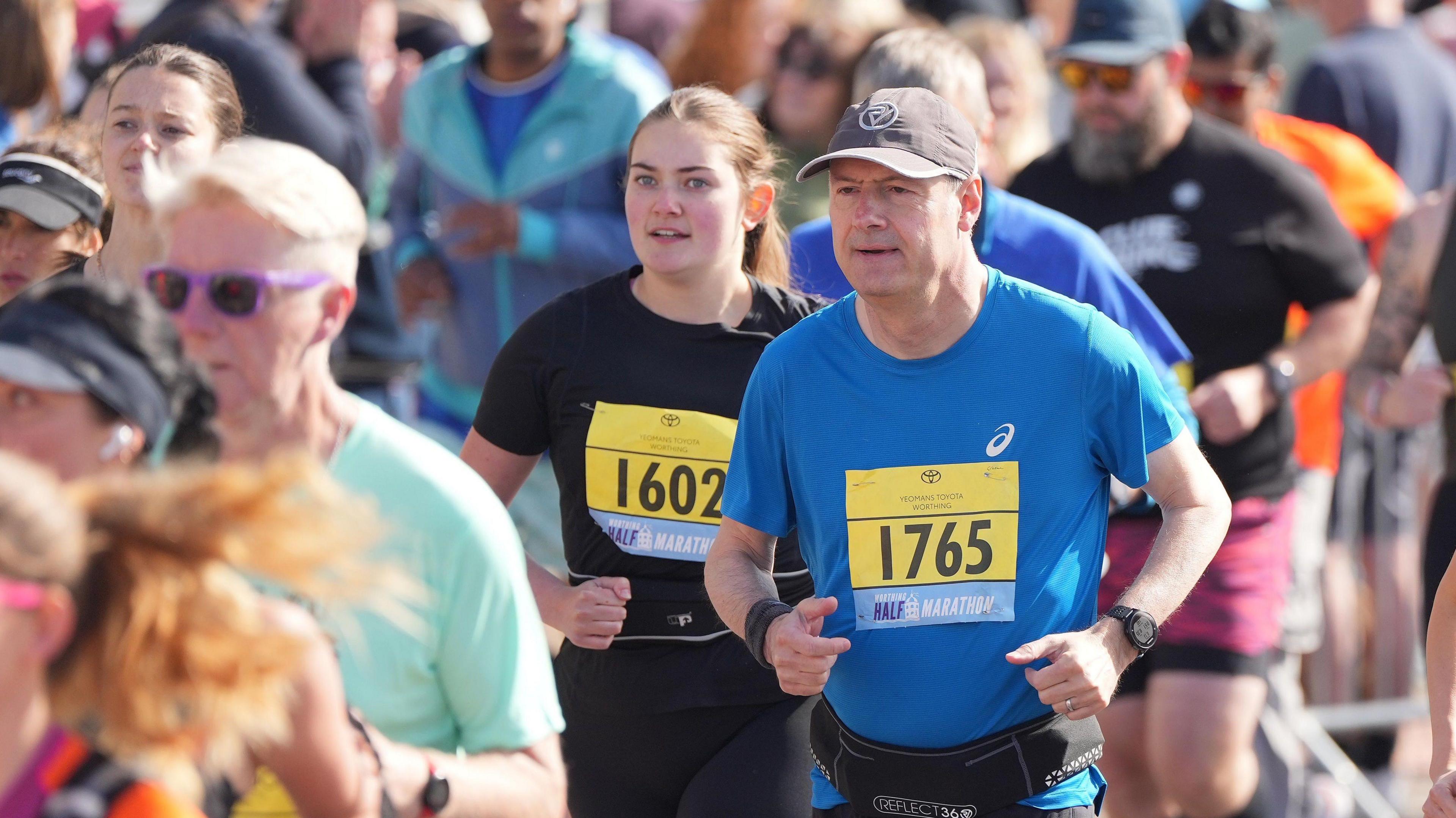 A runner in action at the Worthing Half Marathon 2025