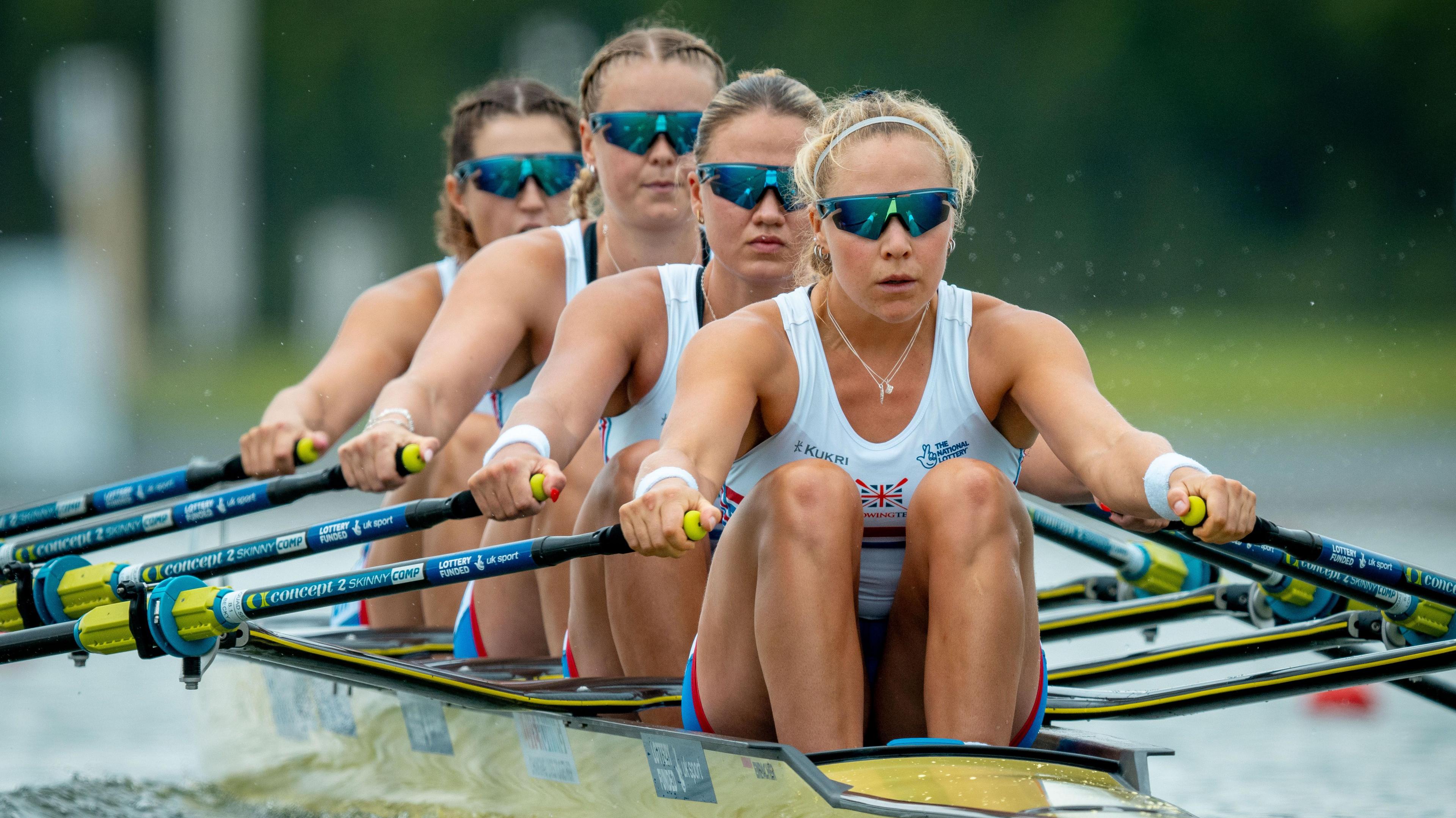 Becky Wilder, Lola Anderson, Hannah Scott and Sarah McKay successful action