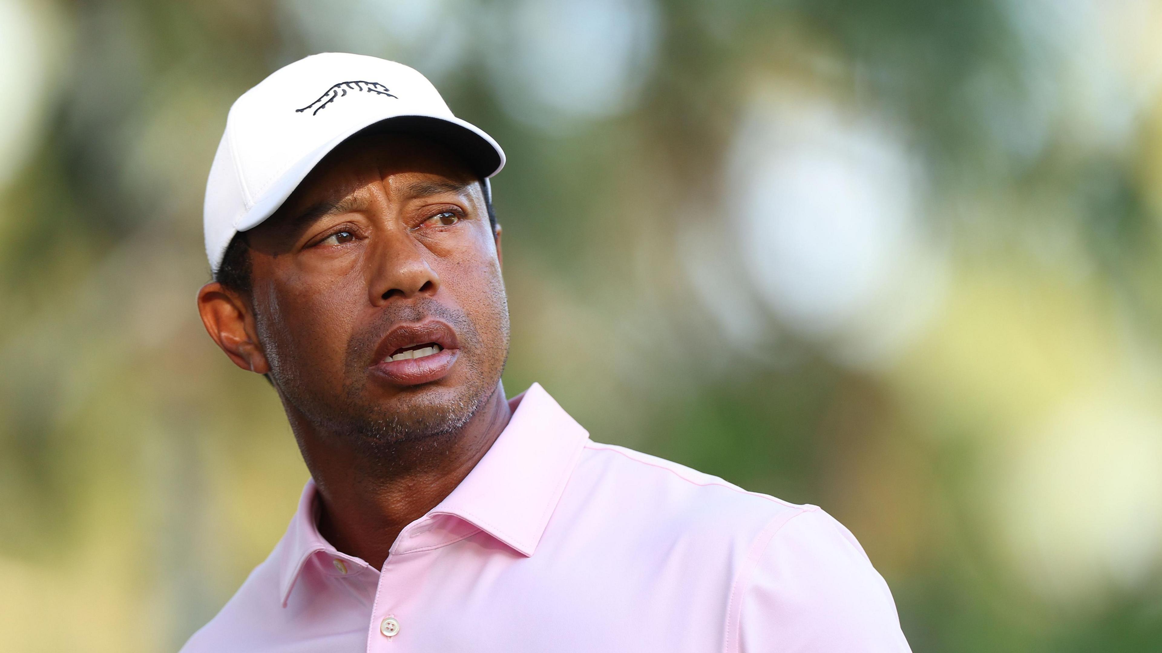 Tiger Woods during practice at Pinehurst