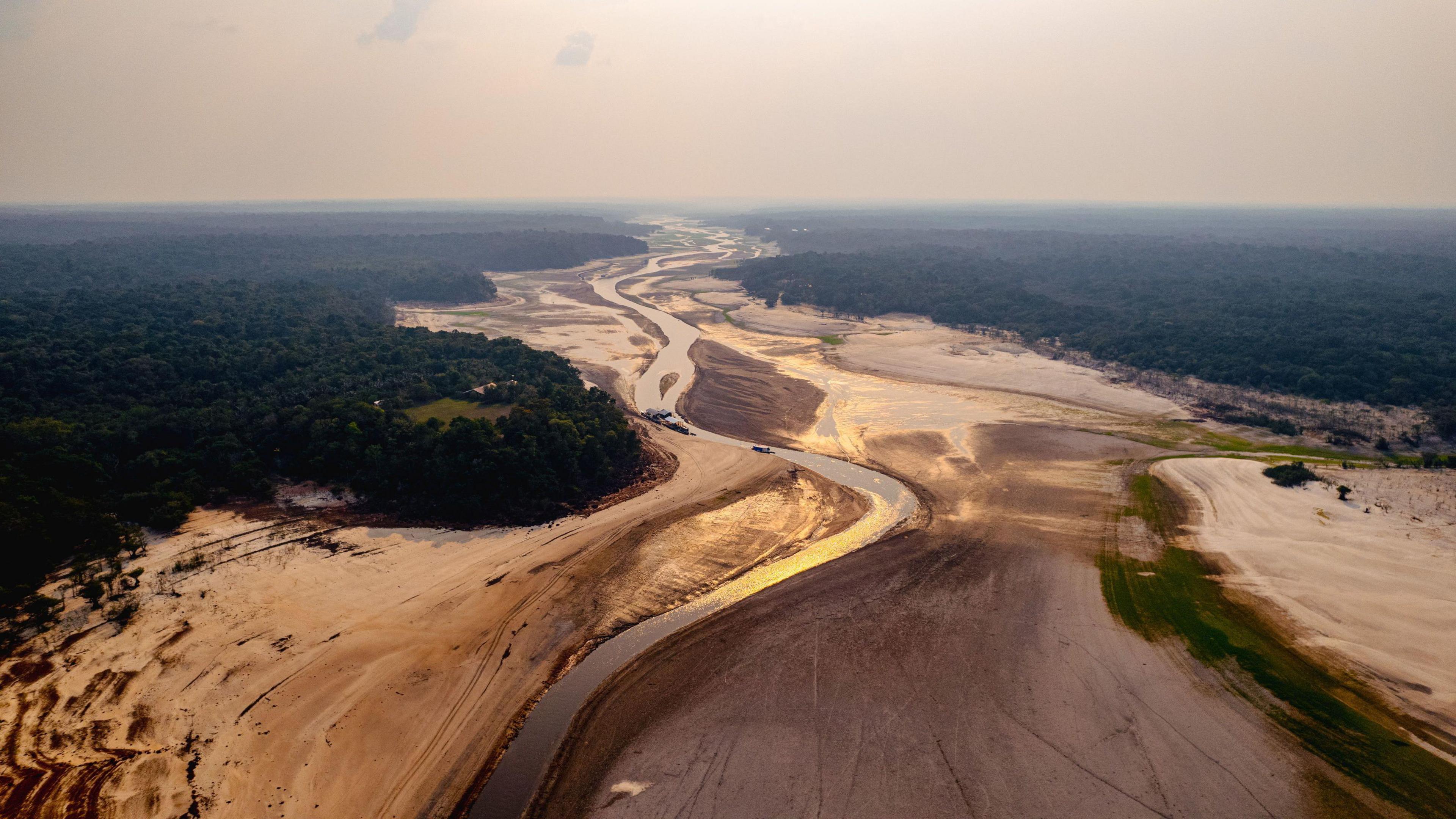 Negro river, around the Manaus region, which is one of the rivers that has suffered most from the drought that has spread across the Amazon in recent months.