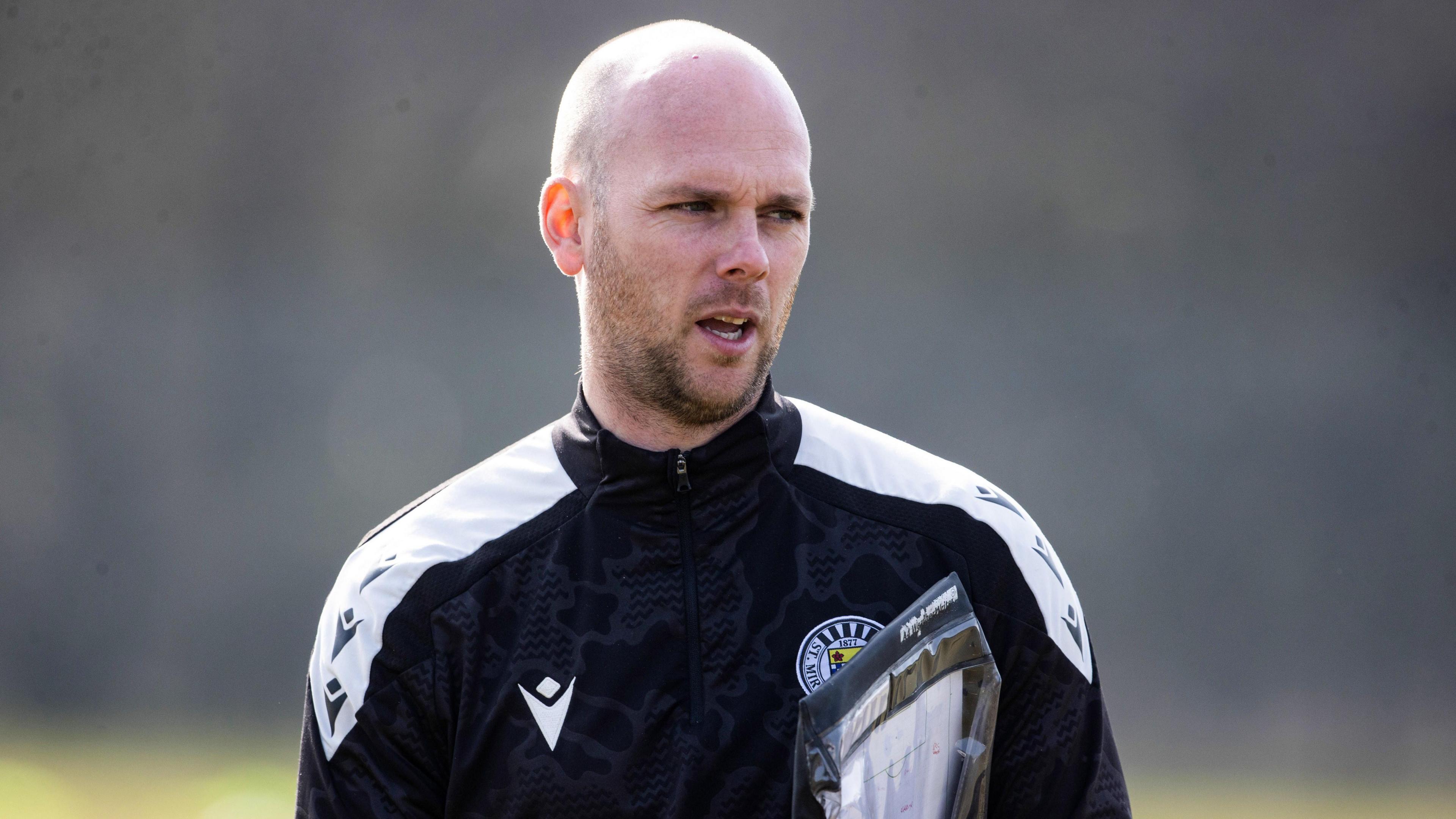 St Mirren interim manager Craig McLeish in training