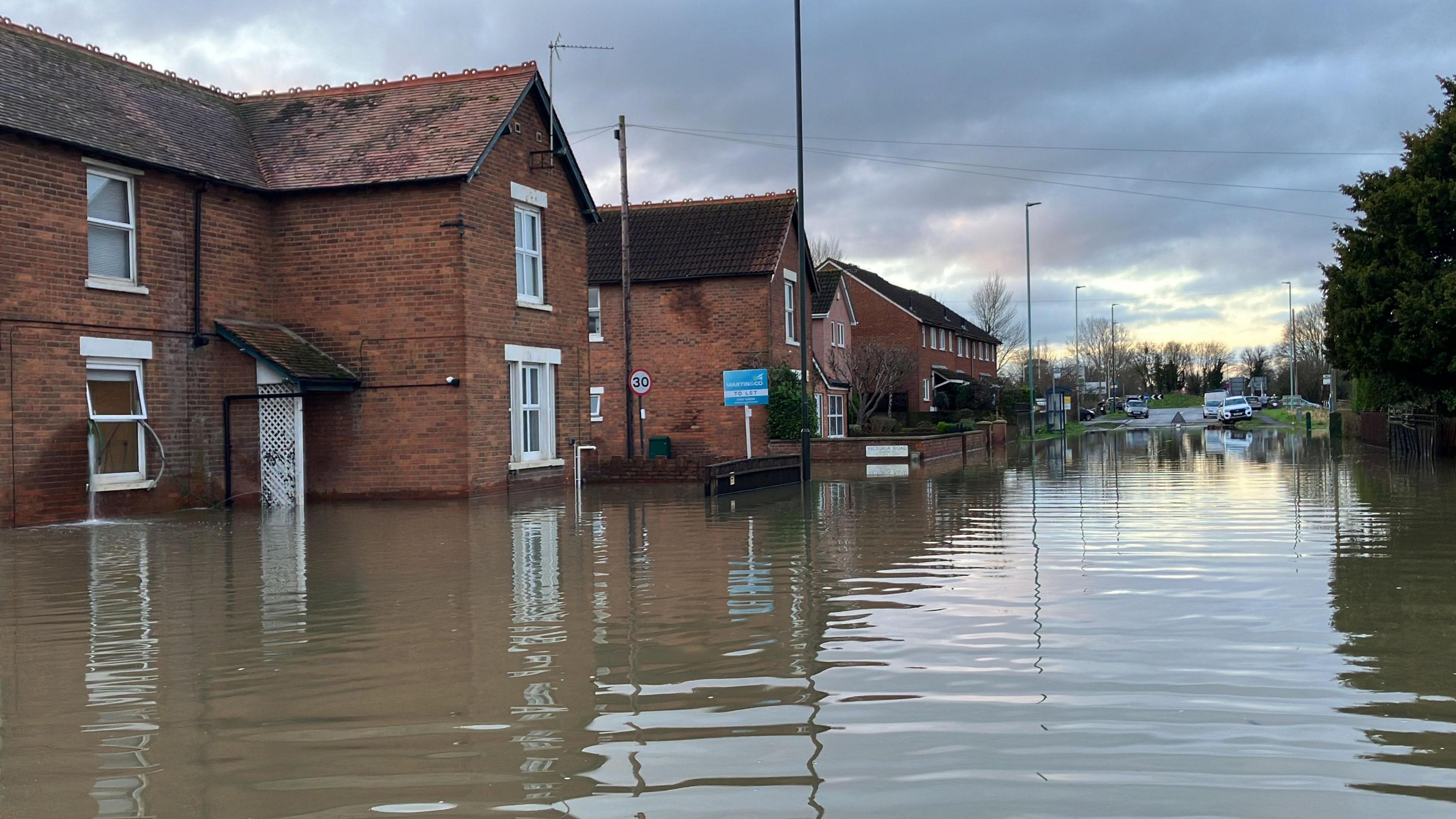 flooded road